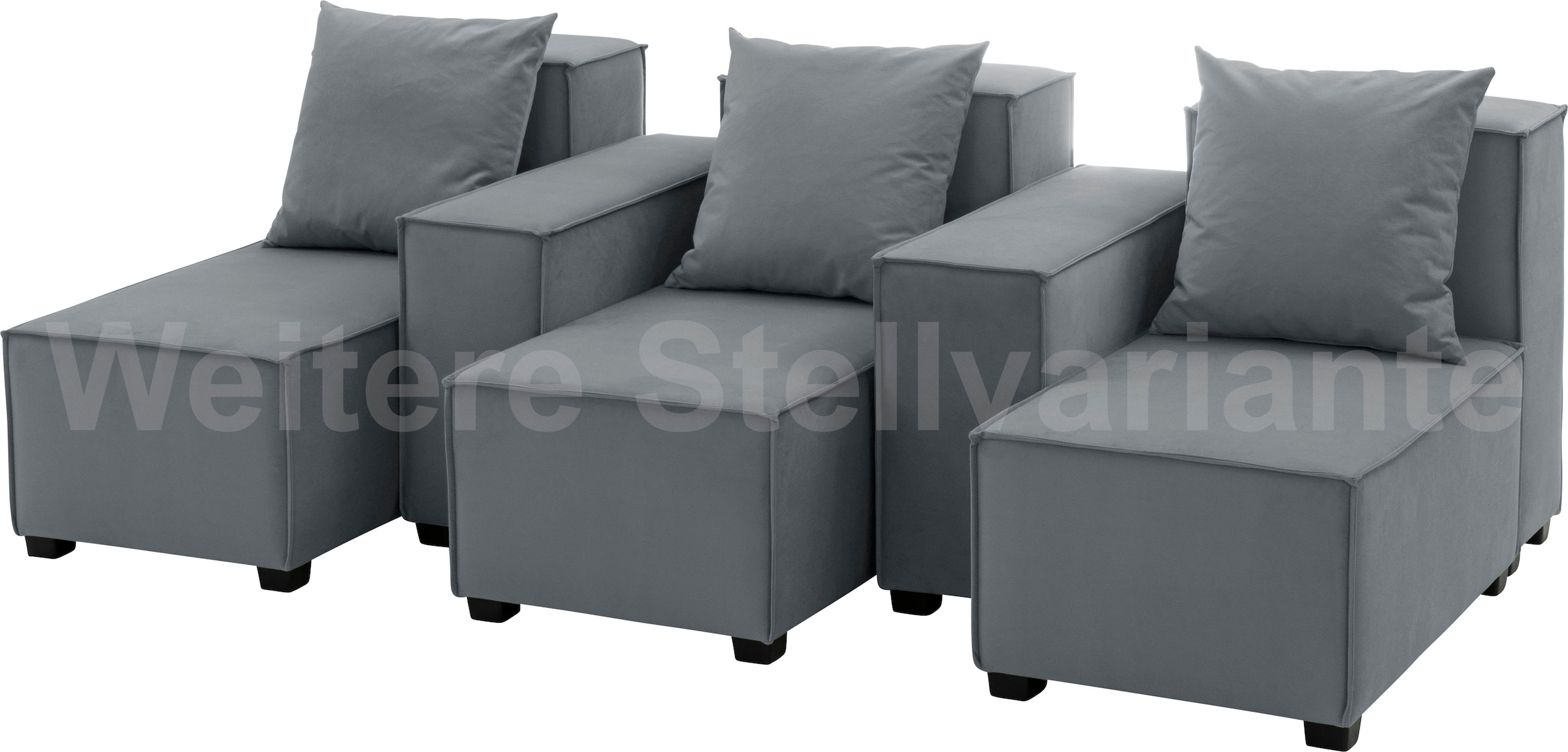 Max Winzer® Wohnlandschaft »MOVE«, (Set), Sofa-Set 02 aus 8 Sitz-Elementen, inklusive 3 Zierkissen, kombinierbar