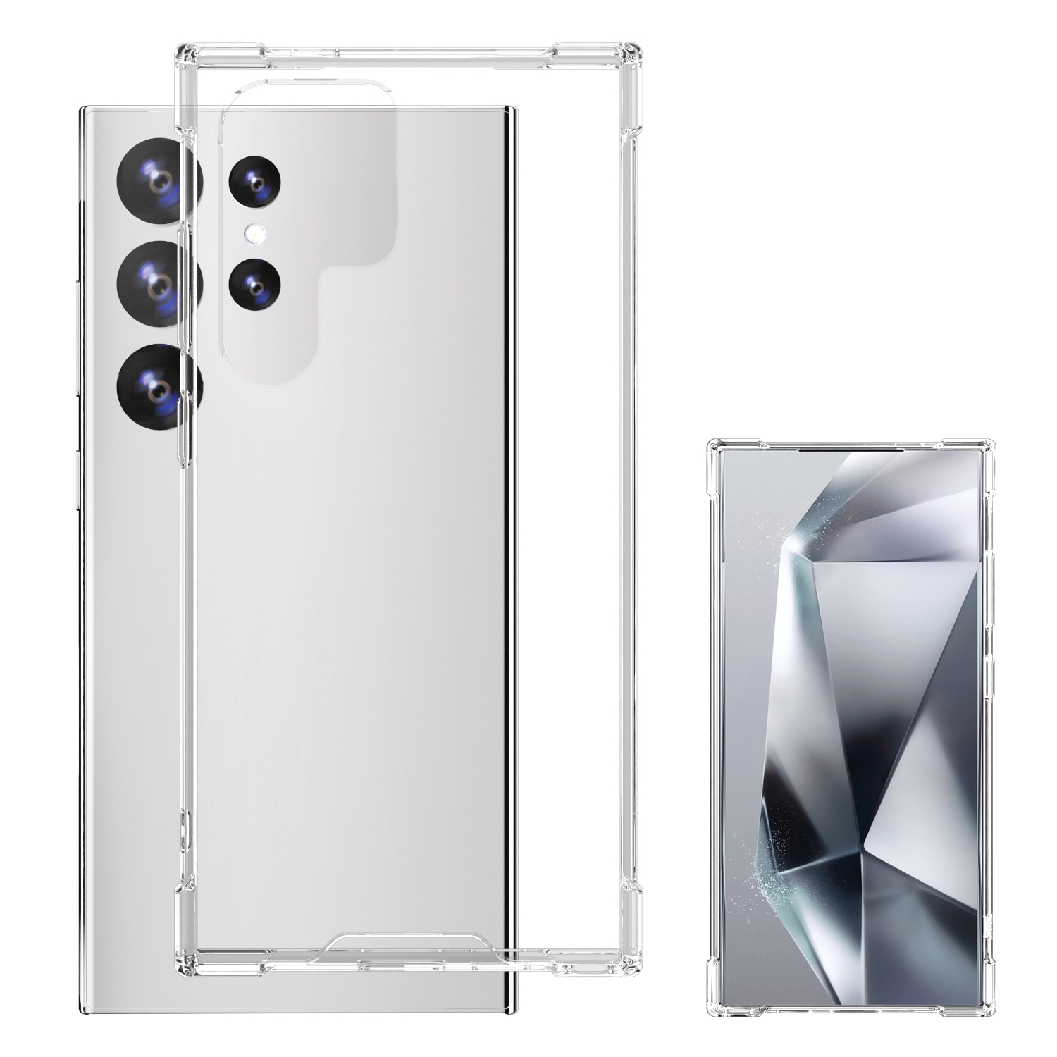 4smarts Handyhülle »Hybrid Case Ibiza für Samsung Galaxy S24 Ultra«, Backcover, Sturzschutz, stoßfest, Militär Standard, passgenau