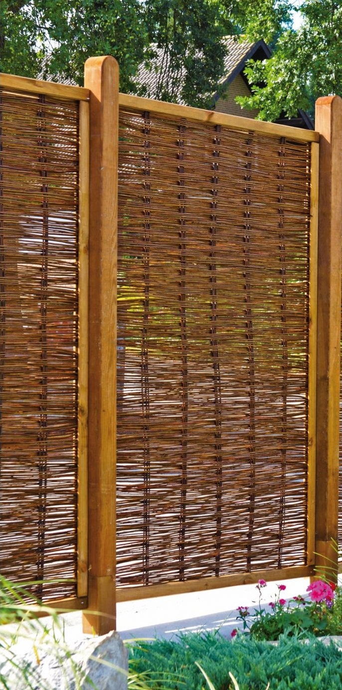 Tetzner & Jentzsch Weidenzaun »Fresno 7«, 9 Elemente, LxH: 1170x180 cm
