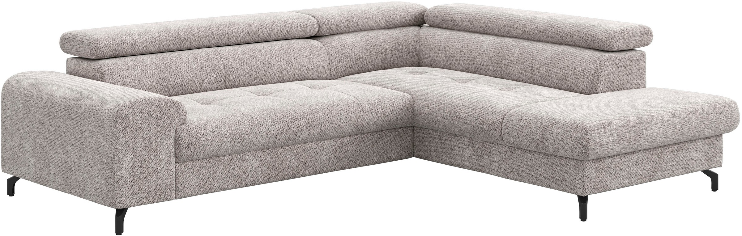 COTTA Ecksofa »Aura L-Form, B: 260 cm«, mit Bettfunktion, Bettkasten & Kopfteilverstellung