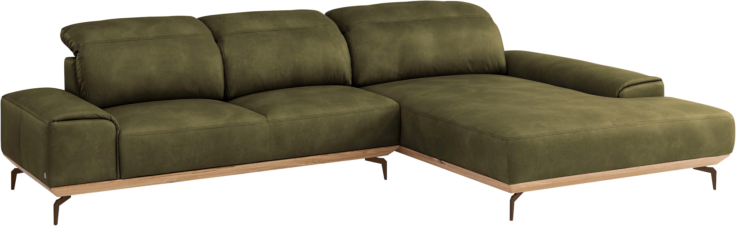 Musterring Wohnlandschaft »MR 2490«, Bronze-Fuß, Sitzhöhe 48cm, wahlweise mit Funktionen, Maße 342 x 207 cm