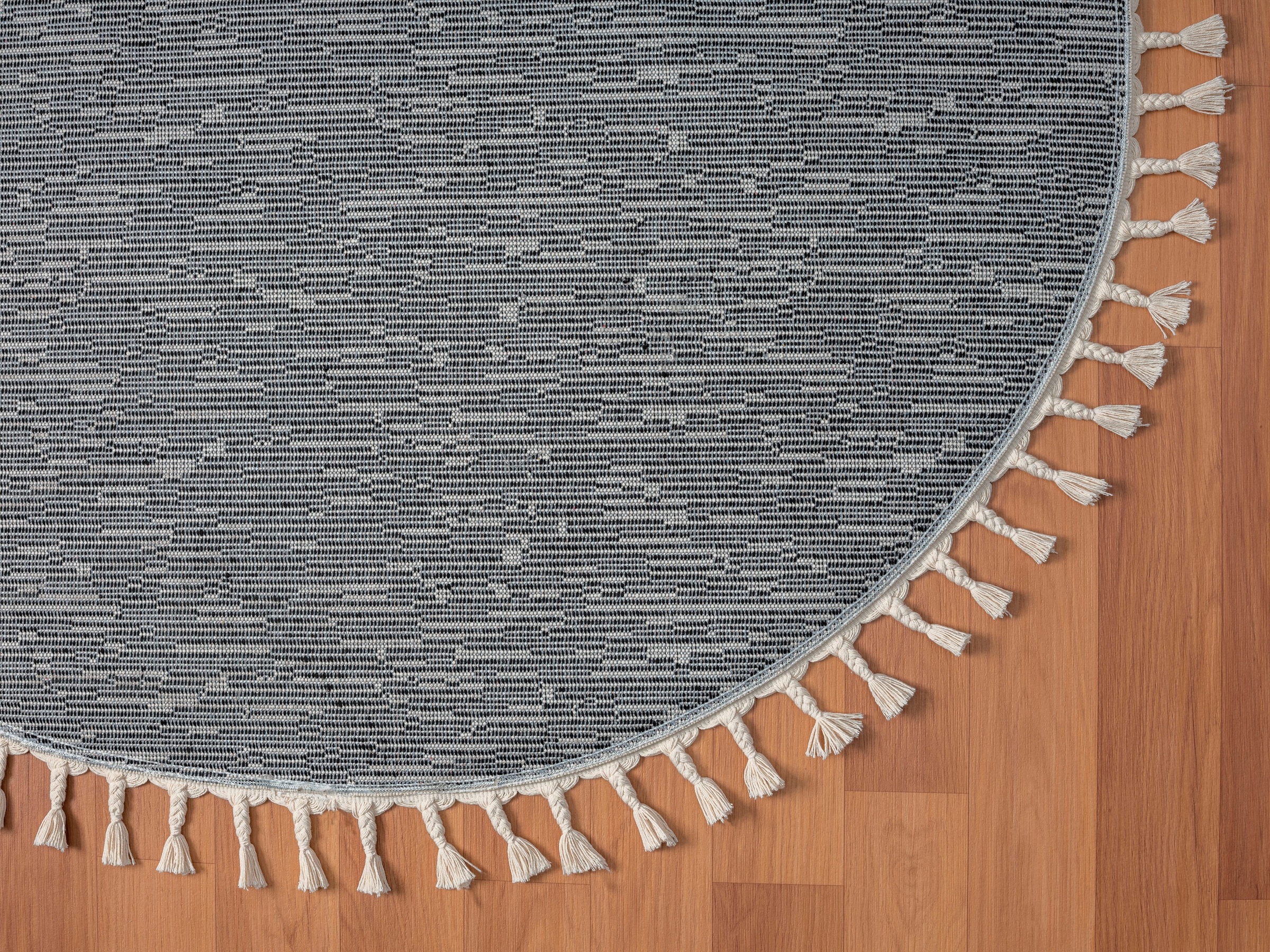 Myflair Möbel & Accessoires Hochflor-Teppich »Moroccan Rockface«, rund, modern, marokkanisches Design, meliert, flauschig weich, mit Fransen