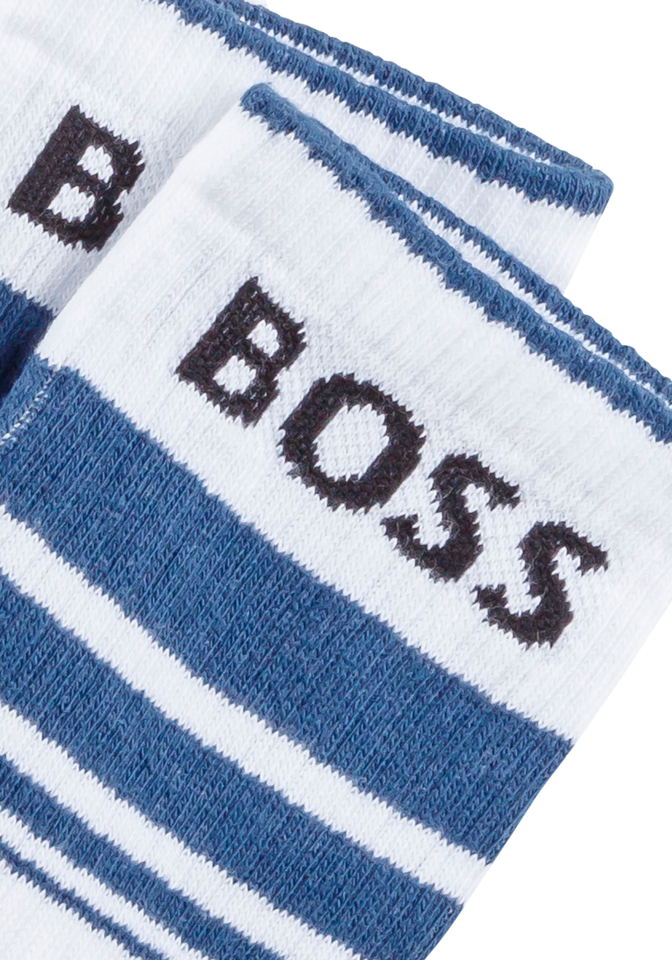 BOSS Freizeitsocken »3P QS Rib Stripe CC«, (Packung, 3 Paar), mit BOSS Logo