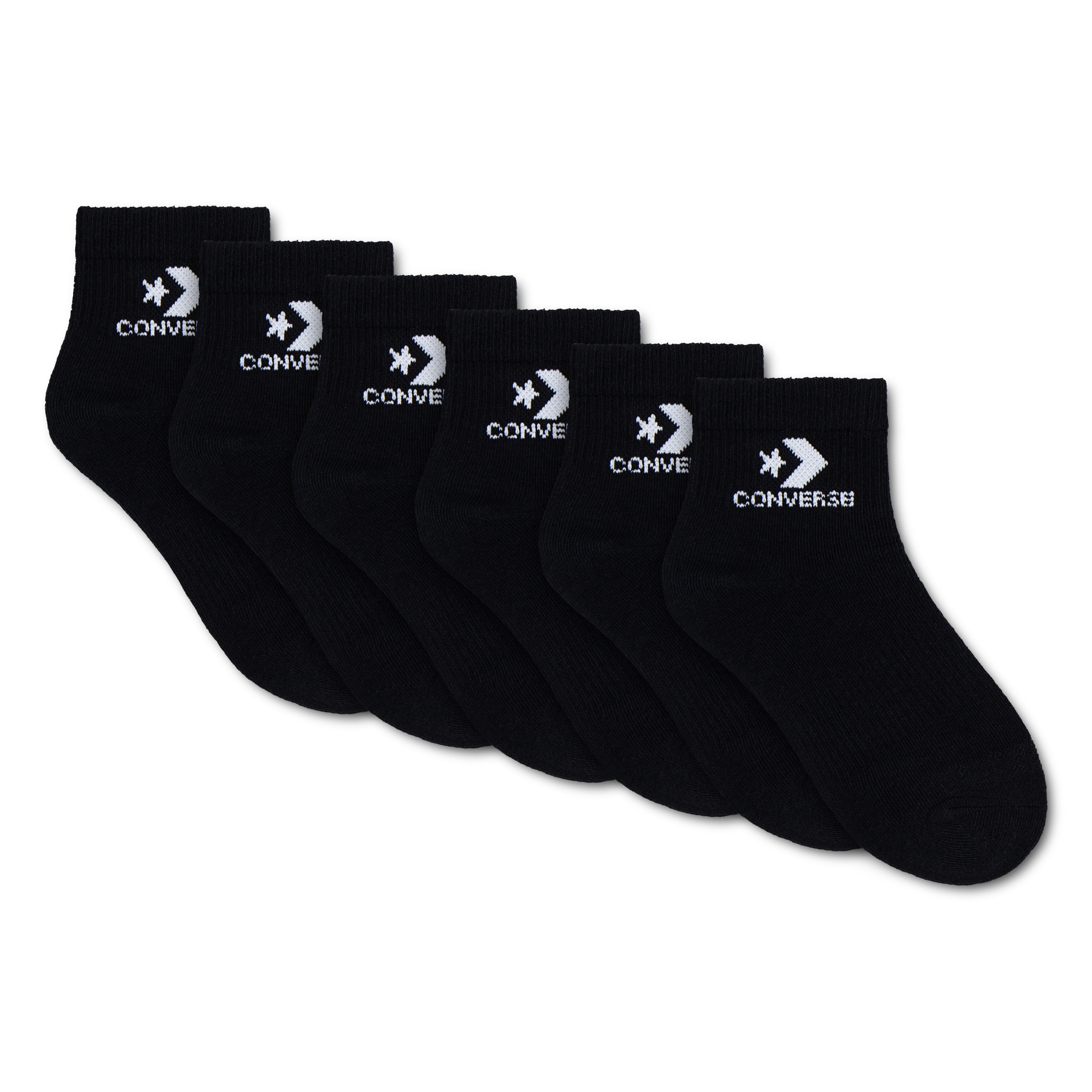 Converse Socken »CHU 3PK LIGHTWEIGHT COTTON QTR« 3 Paar tlg. Dreierpack, aus Baumwolle, Polyester und Elasthan