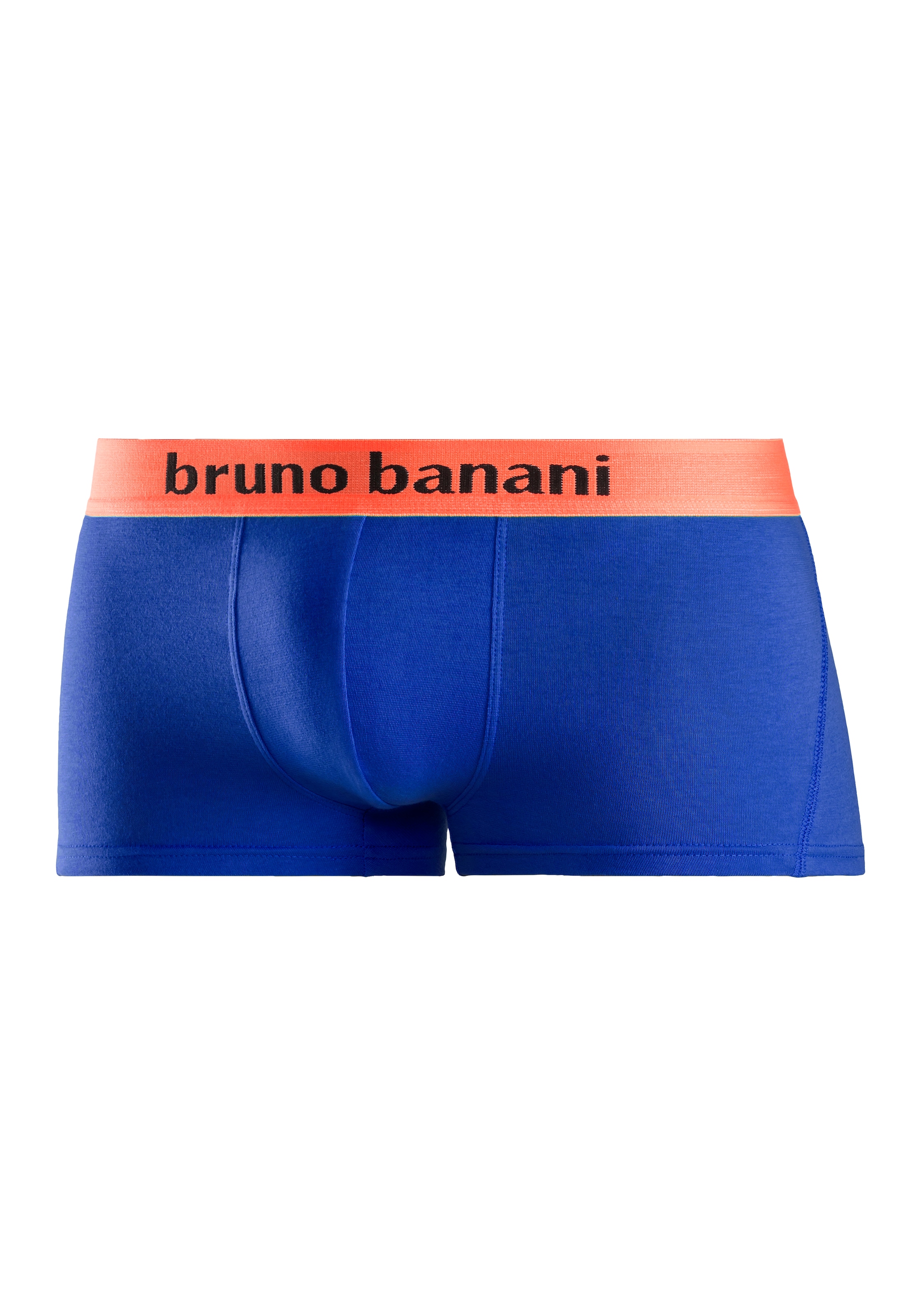 Bruno Banani Hipster, (Packung, 4 St.), knapp sitzende Boxershorts mit Logo Webbund aus Baumwollmischung