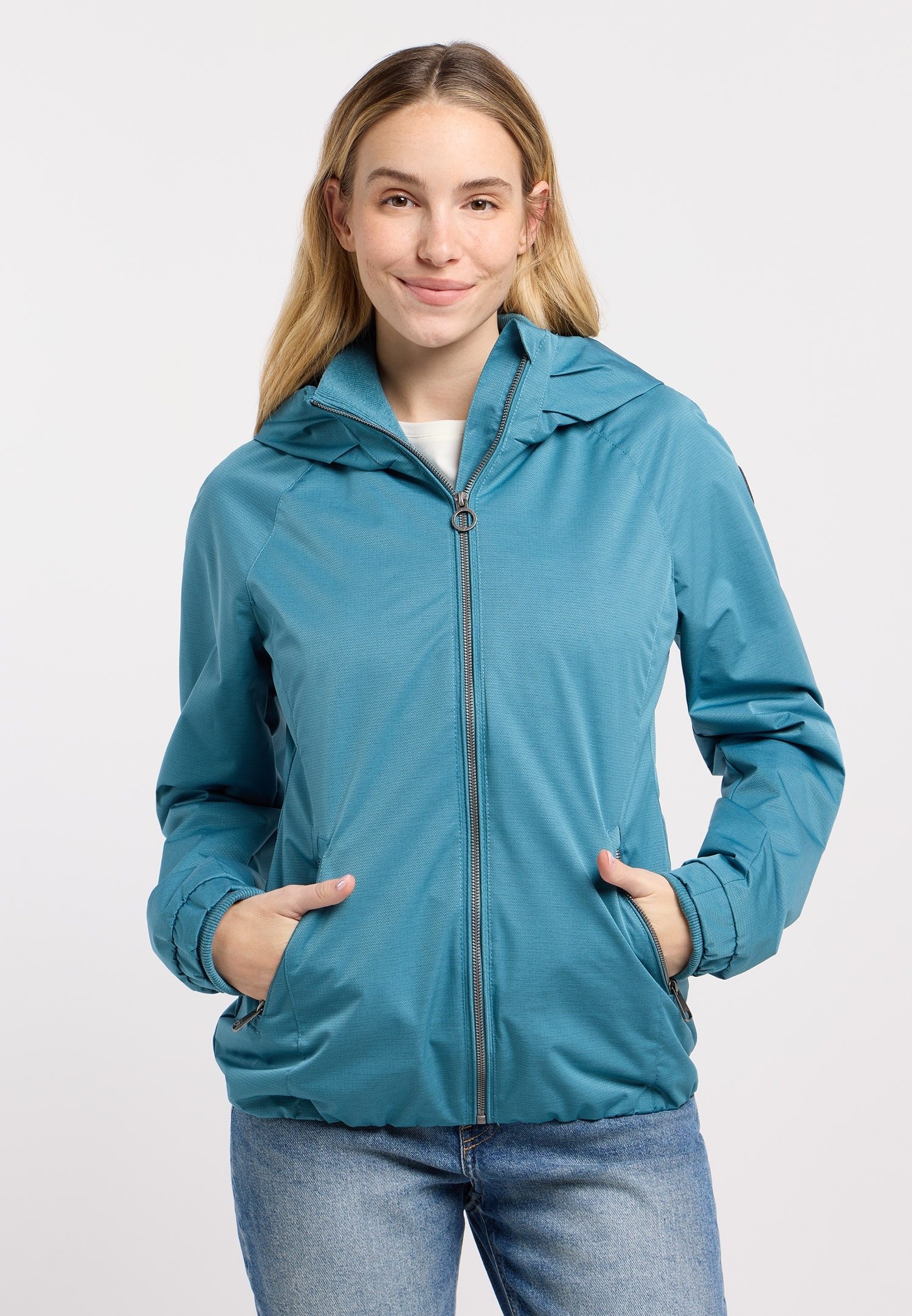 Ragwear Outdoorjacke »DIZZIE« mit Kapuze Wasserabweisend mit Kordelzug am Saum und Reißverschlusstaschen