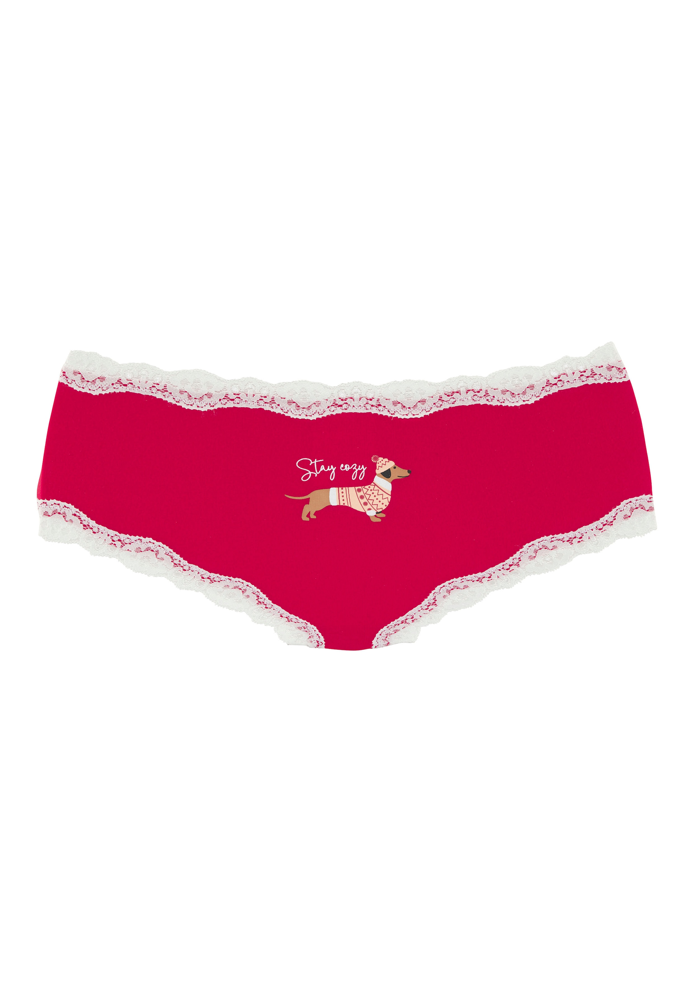 LASCANA Hipster Packung, 2 Stk. mit floraler Spitze