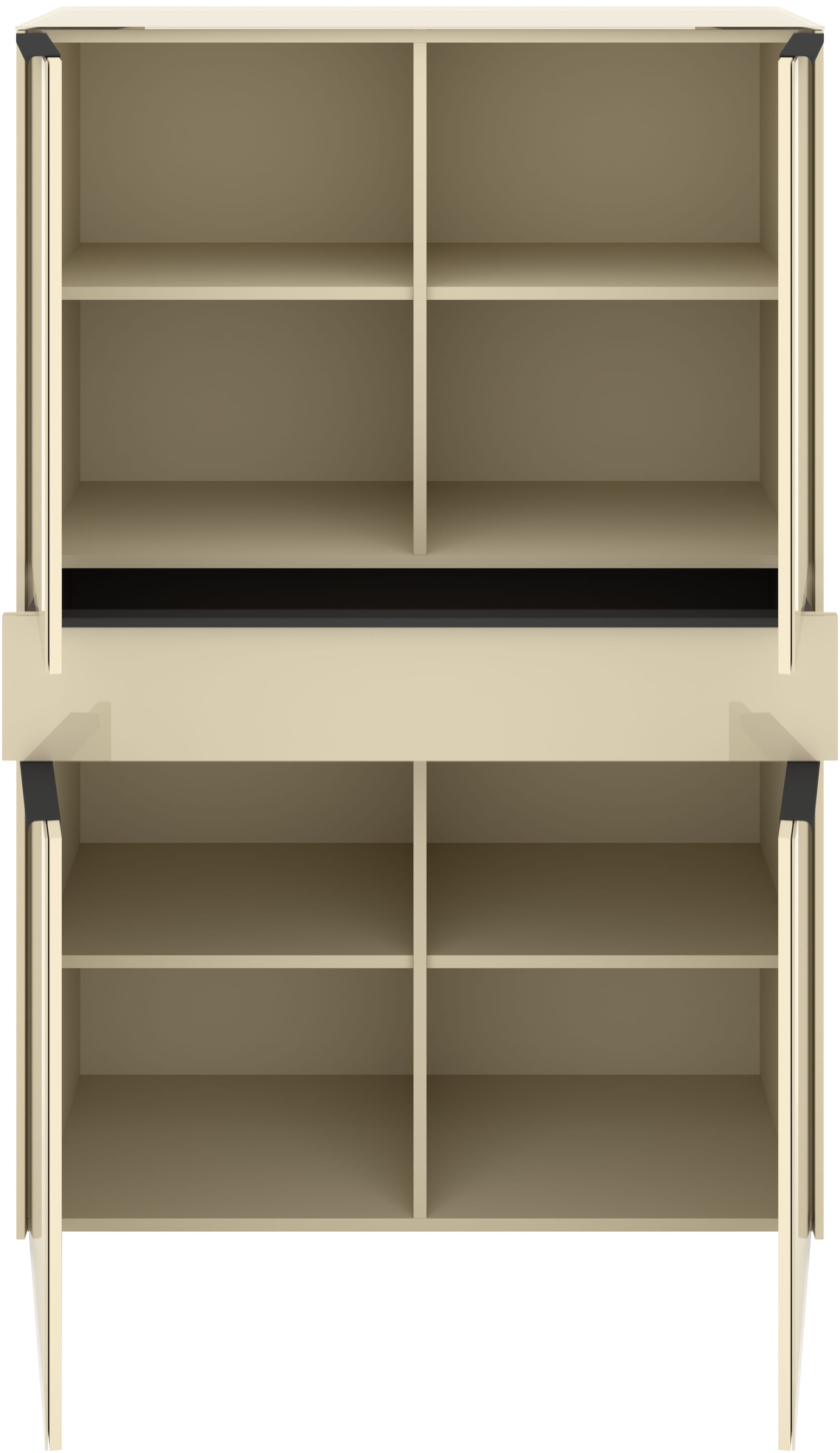 set one by Musterring Highboard »Reno« 1 Stk. tlg. Mit Gleitern und in verschiedenen Farben erhältlich