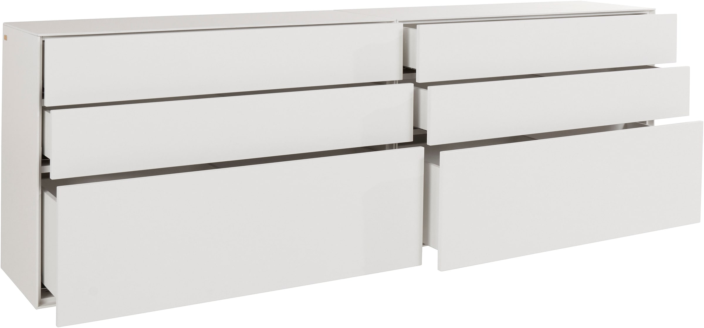 LeGer Home by Lena Gercke Sideboard »Essentials«, (2 St.), Breite: 224cm, MDF lackiert, Push-to-open-Funktion