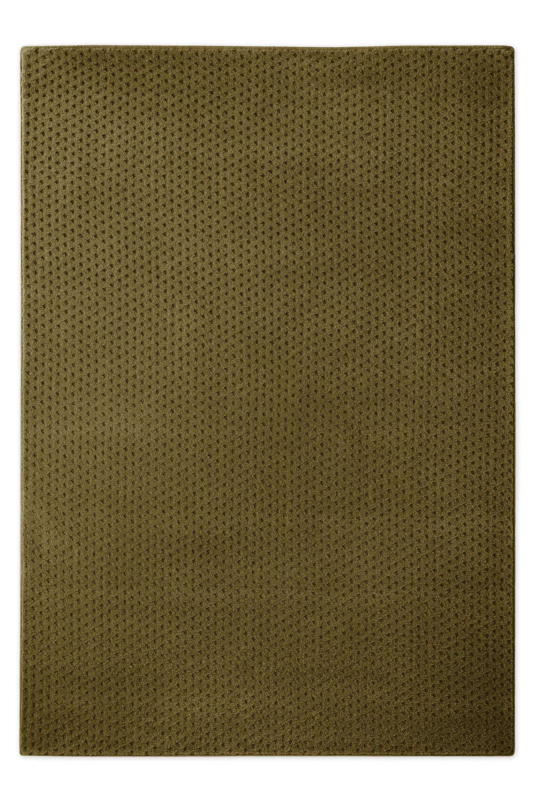 Wecon home Teppich »Castello THREE« rechteckig 7 mm Höhe Schurwolle, Kurzflor mit Hoch-Tief-Effekt, Wohnzimmer, Punktmuster
