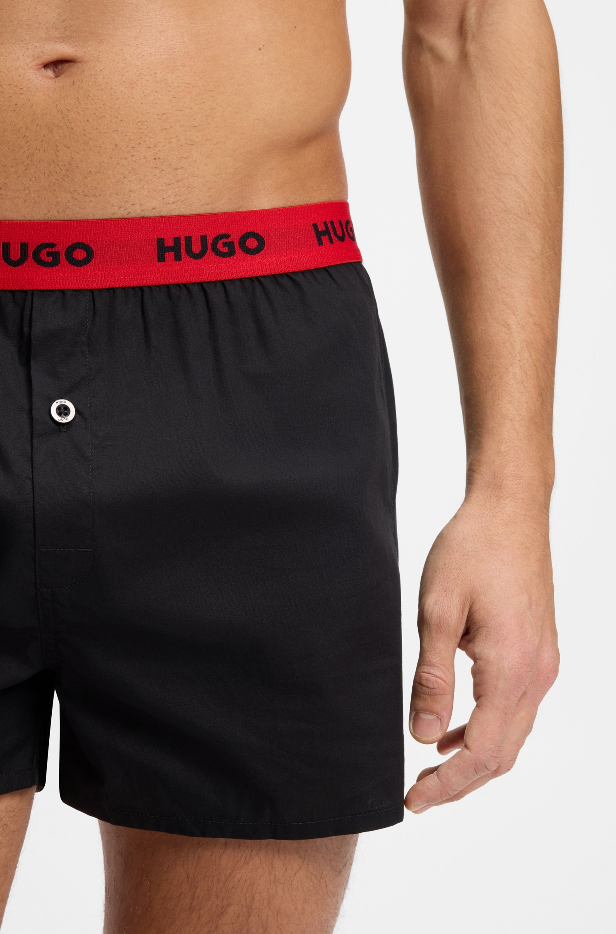HUGO Underwear Webboxer »WOVEN BOXER TR« Packung, 3er-Pack, 3 Stk. Webboxer mit HUGO Schriftzug