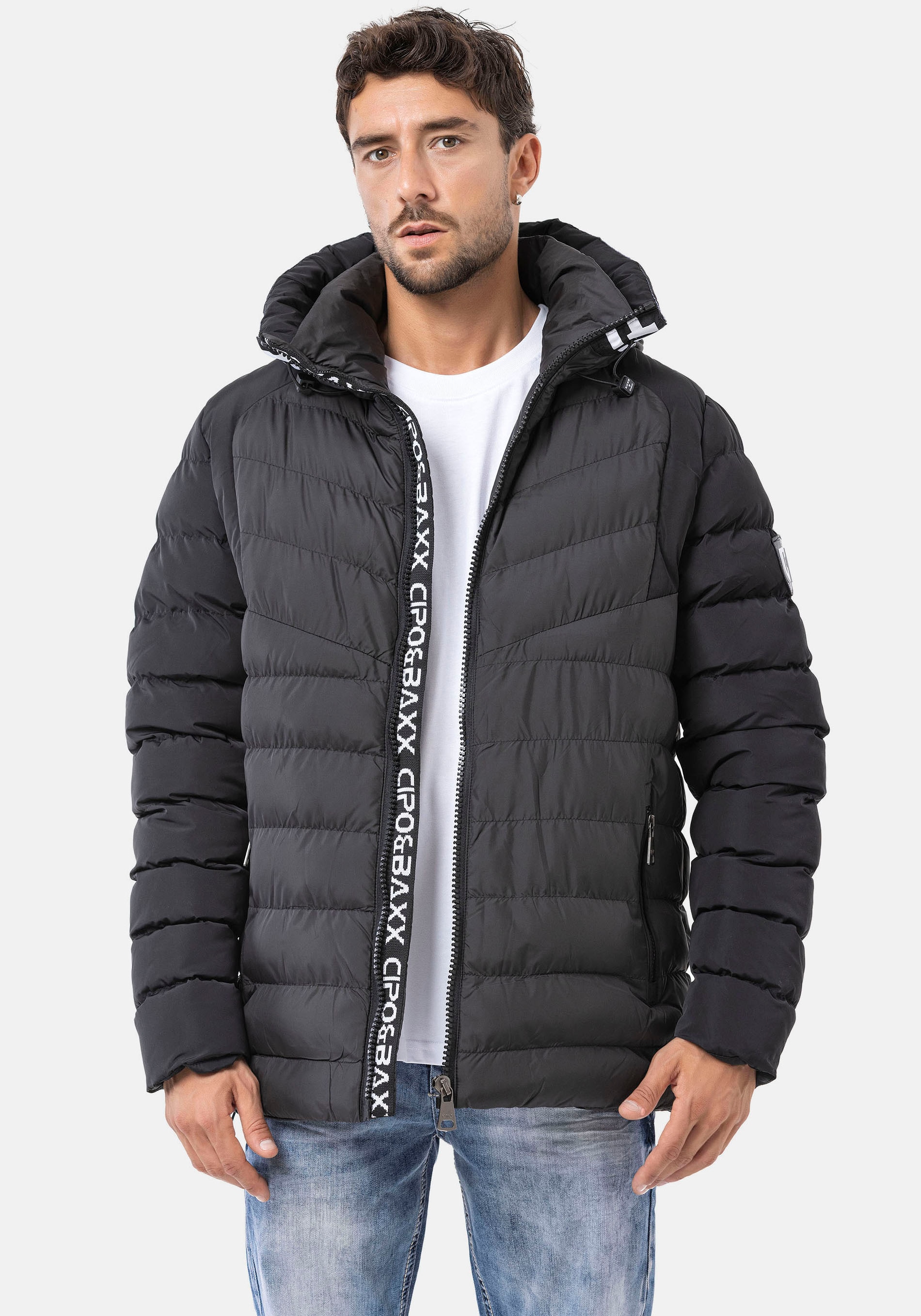 Cipo & Baxx Steppjacke mit Kapuze