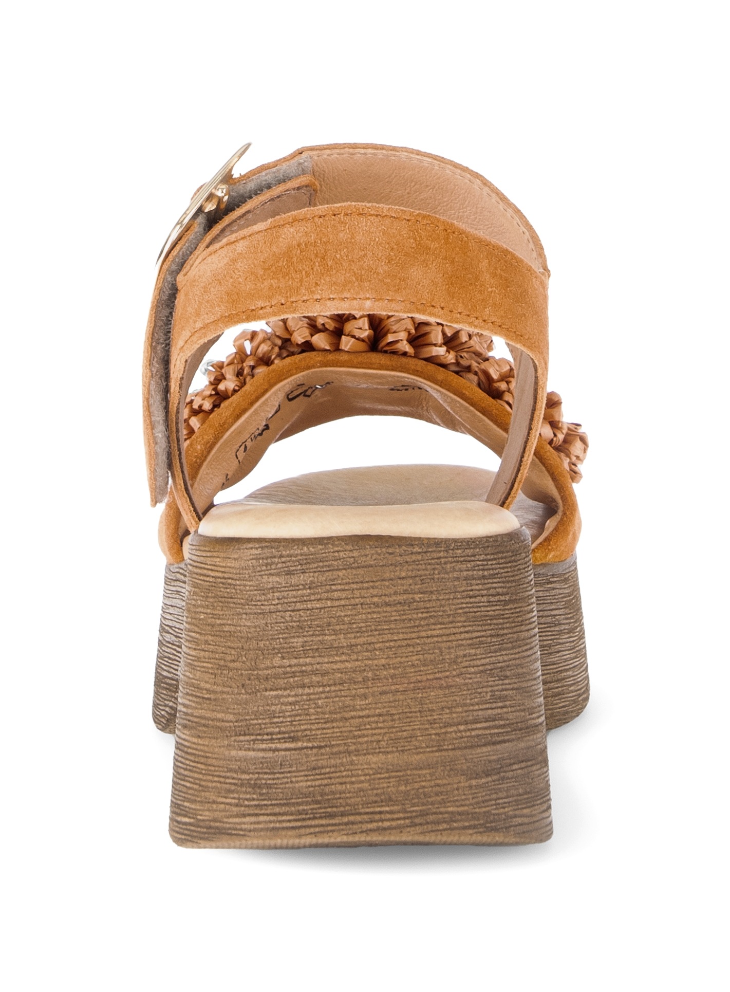 Gabor Sandalette  , Sommmerschuh mit Plateau und Absatz in Holzoptik