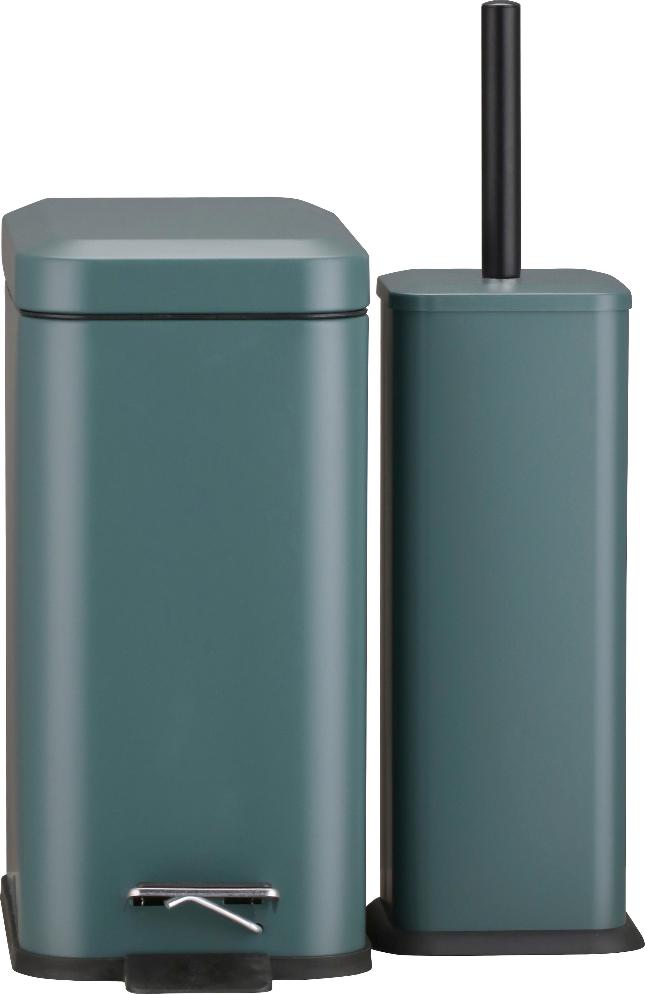 welltime Badaccessoire-Set, (Set, 2 tlg.), Mülleimer mit Absenkautomatik