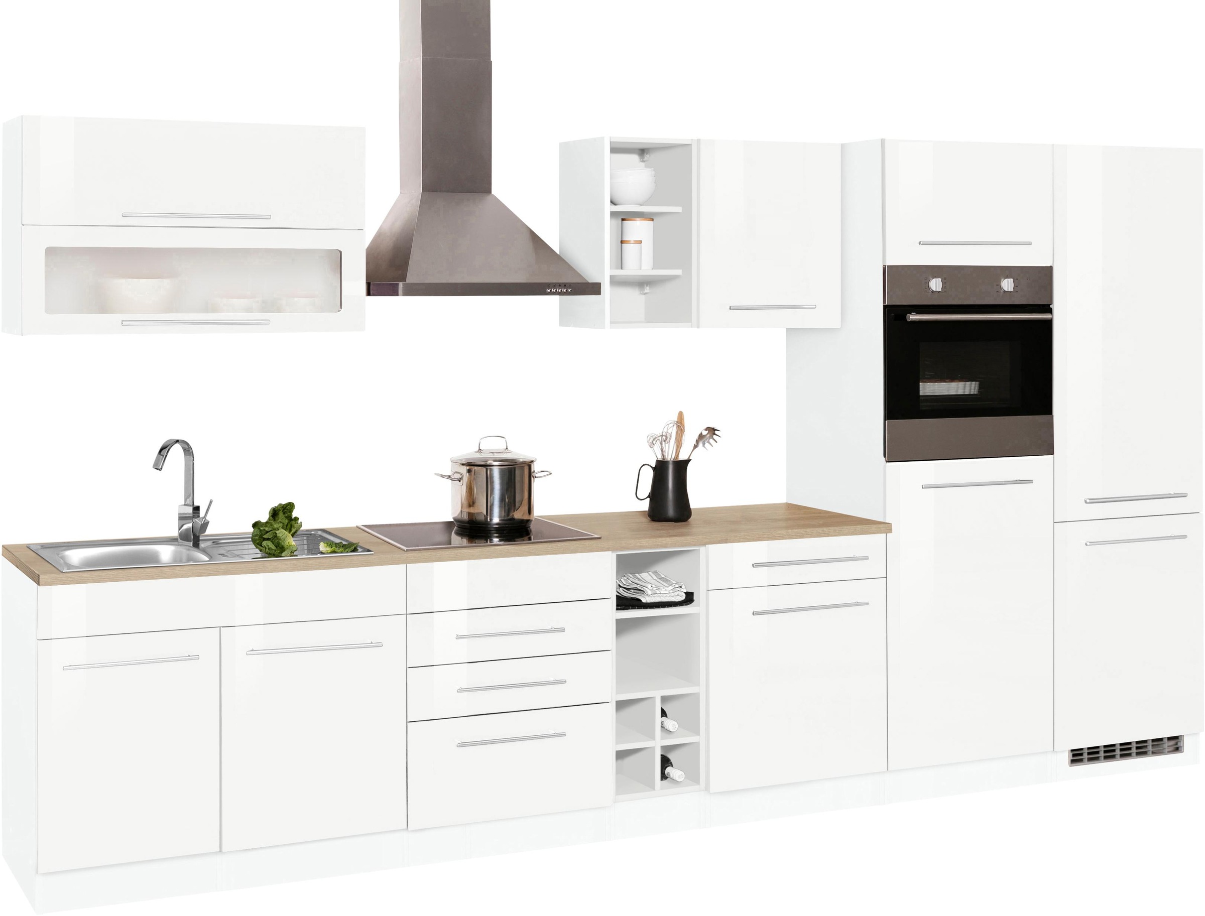 KOCHSTATION Küchenzeile »KS-Eton« ohne E-Geräte, Breite 360 cm