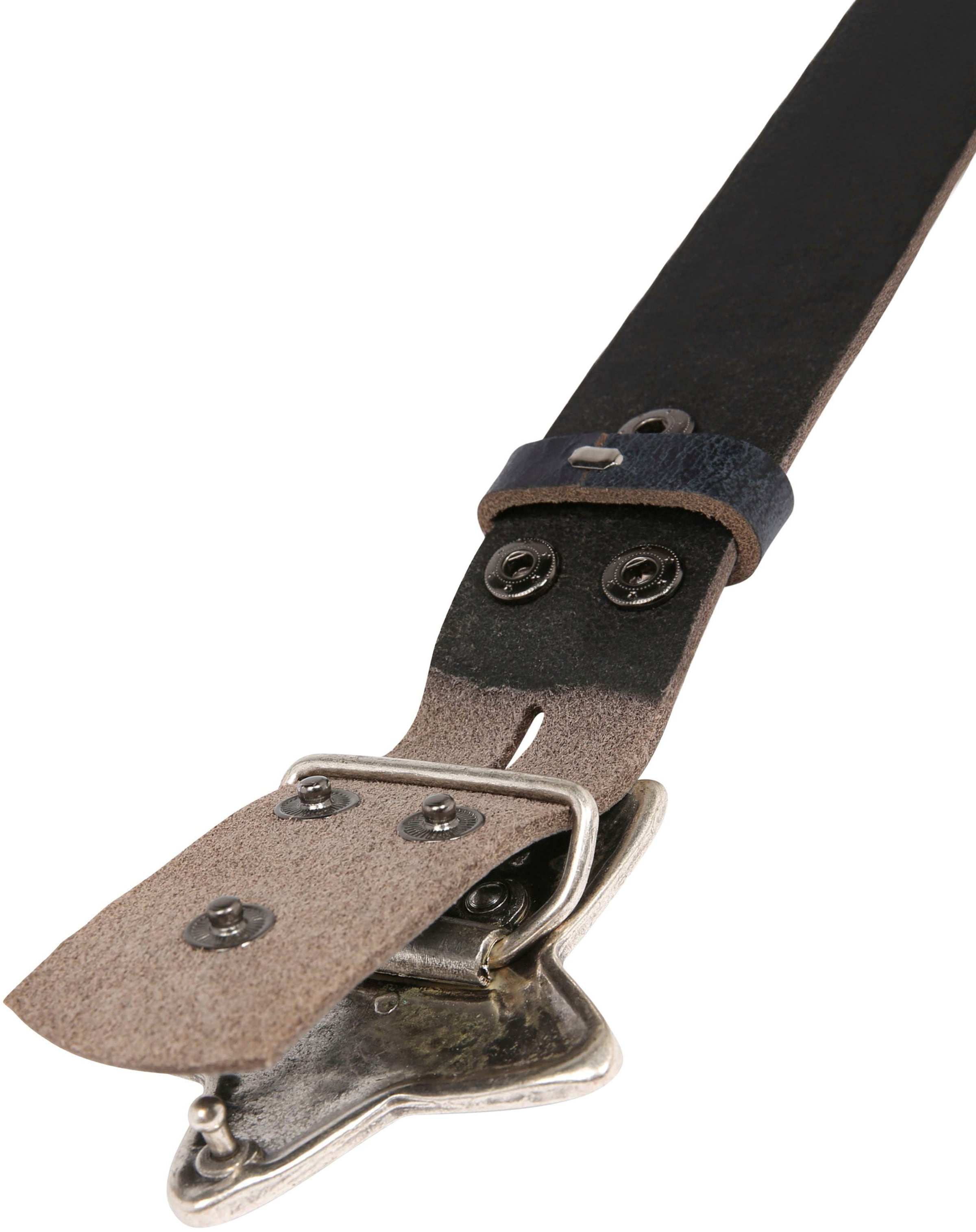RETTUNGSRING by showroom 019° Ledergürtel, mit gehämmerter Stern-Schließe