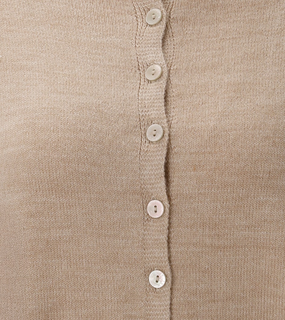 Aniston CASUAL Strickjacke mit Rollkante am Stehkragen - NEUE KOLLEKTION