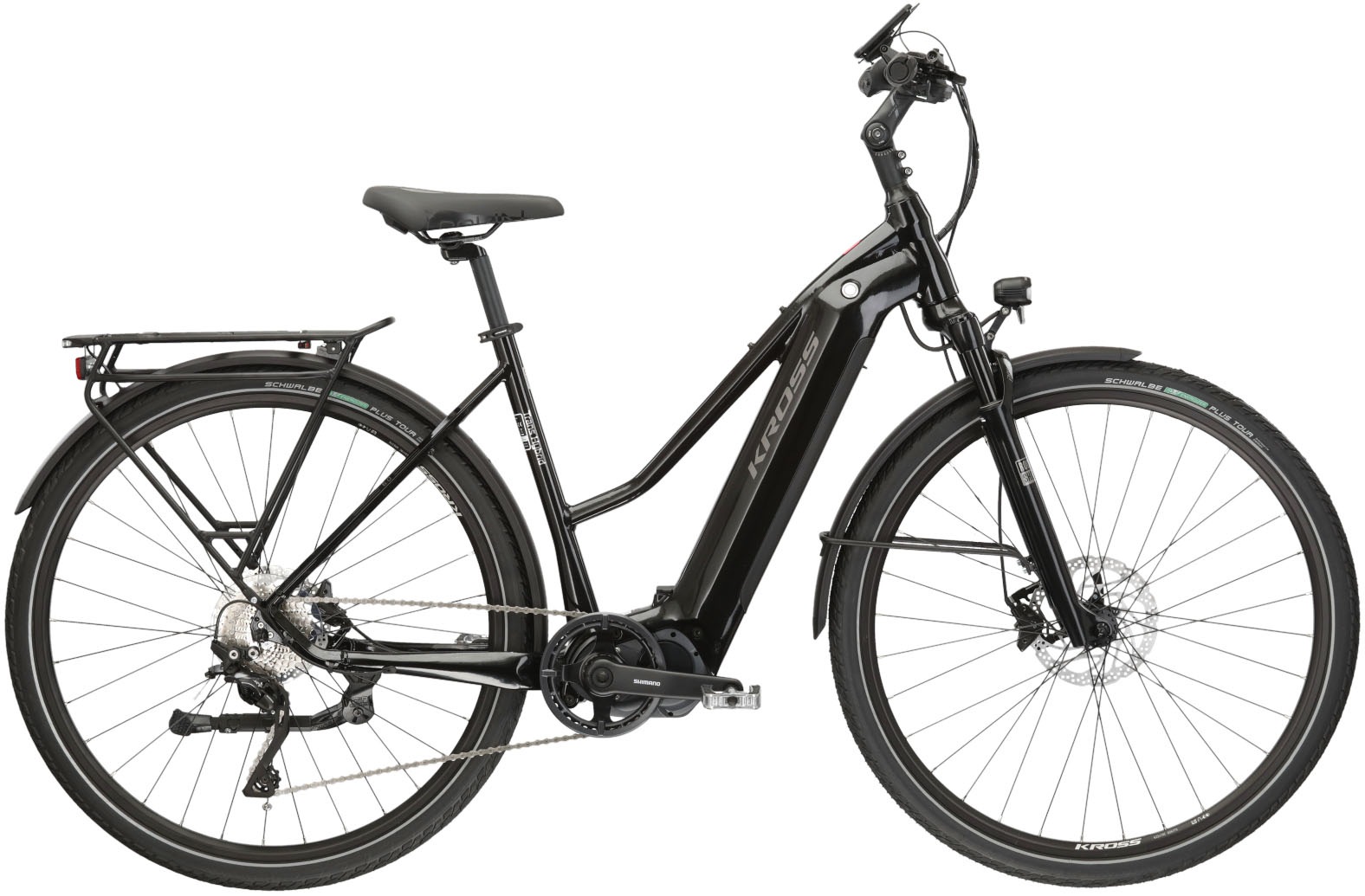 Kross »E-Trekkingrad Trans Hybrid 6.0 28 Zoll schwarz« 10 Gang Shimano DEORE XT T8000 Schaltwerk Kettenschaltung Mittelmotor 250 W Pedelec in...