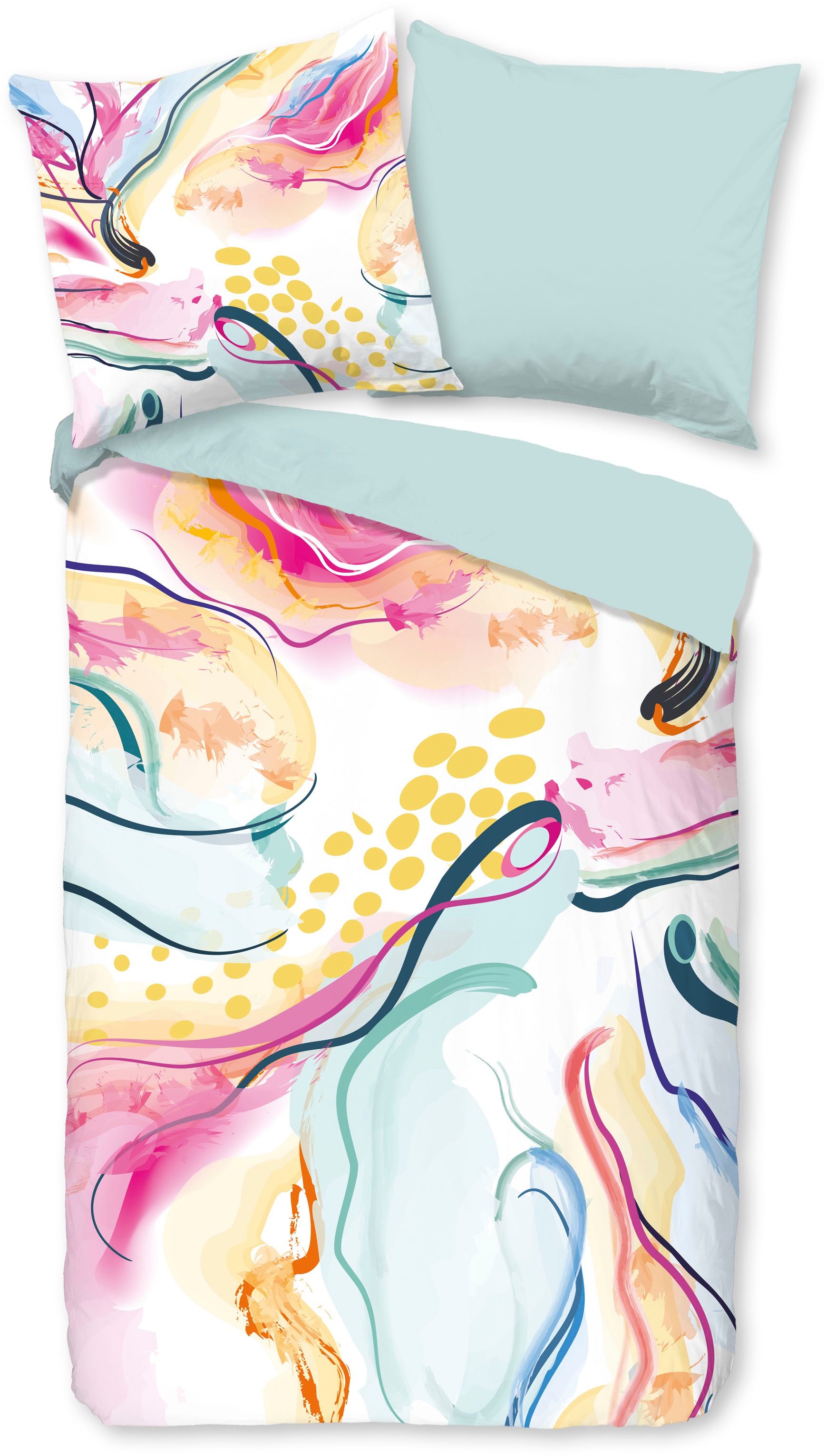good morning Wendebettwäsche »Magic Modern«, Baumwolle, 135x200, 2 Teilig, Reißverschluss, Wendeoptik, Abstrakt