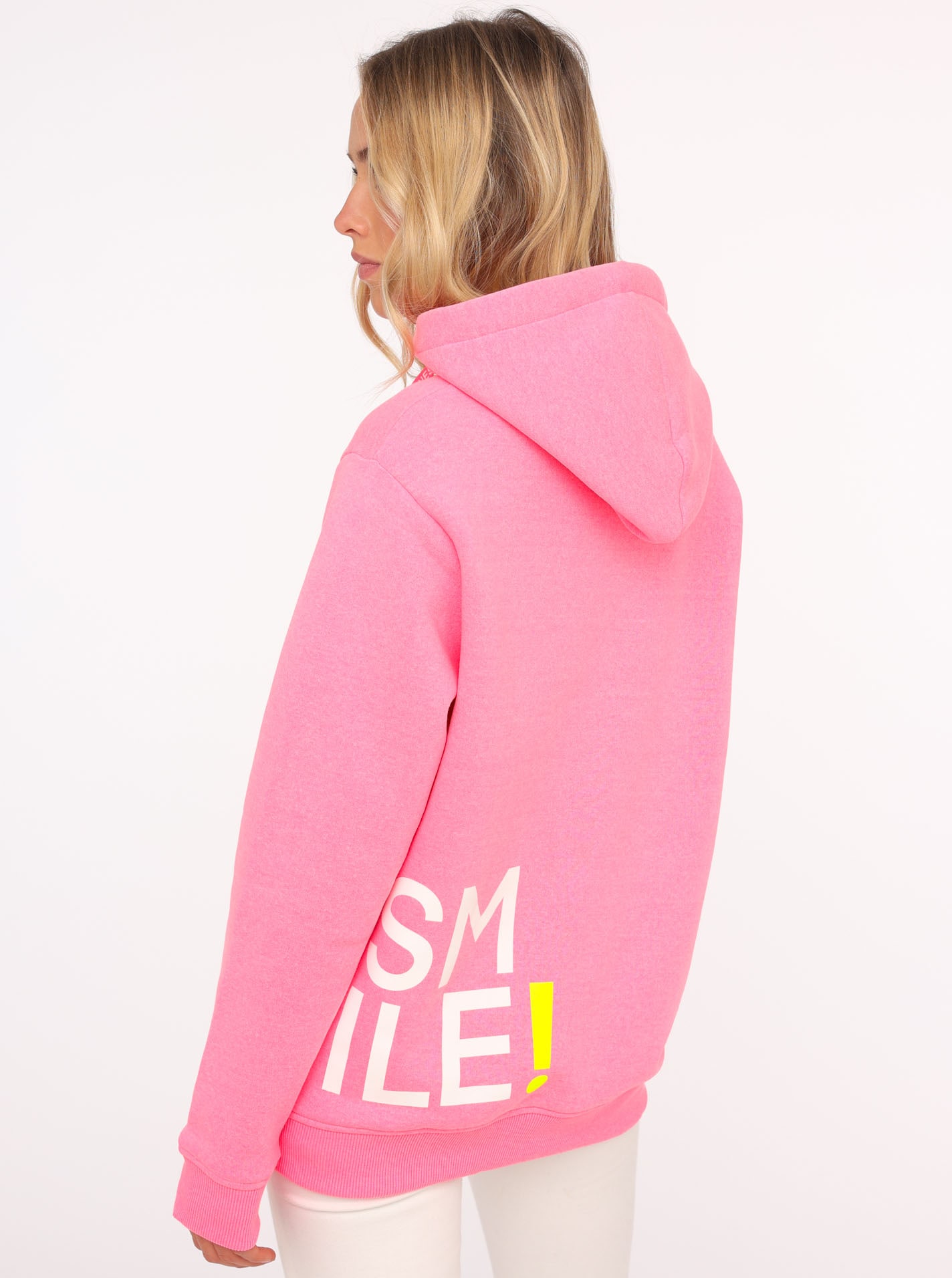 Zwillingsherz Hoodie »"Alissa"«, Langarm, Kapuze, Neon-Details, Kordelzug, Frontprint, Kängurutasche
