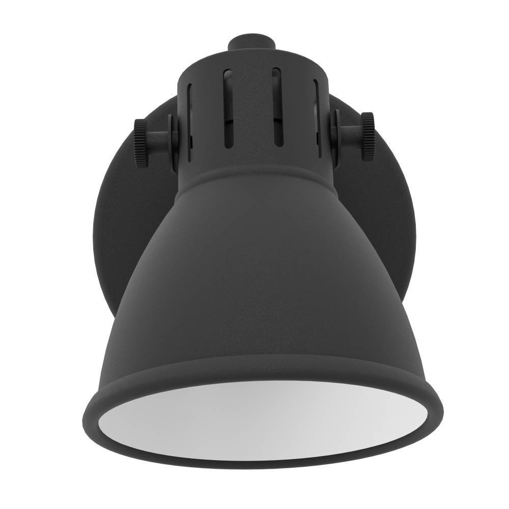 EGLO LED Wandleuchte »SERAS Wandlampe, Deckenstrahler, Spot, Flurlampe, schwarz, weiß«, 1 flammig, Leuchtmittel LED-Board-GU10 | LED wechselbar, Wohnzimmerlampe, Esszimmerlampe, schwenkbarer Spot, GU10, 17x10cm