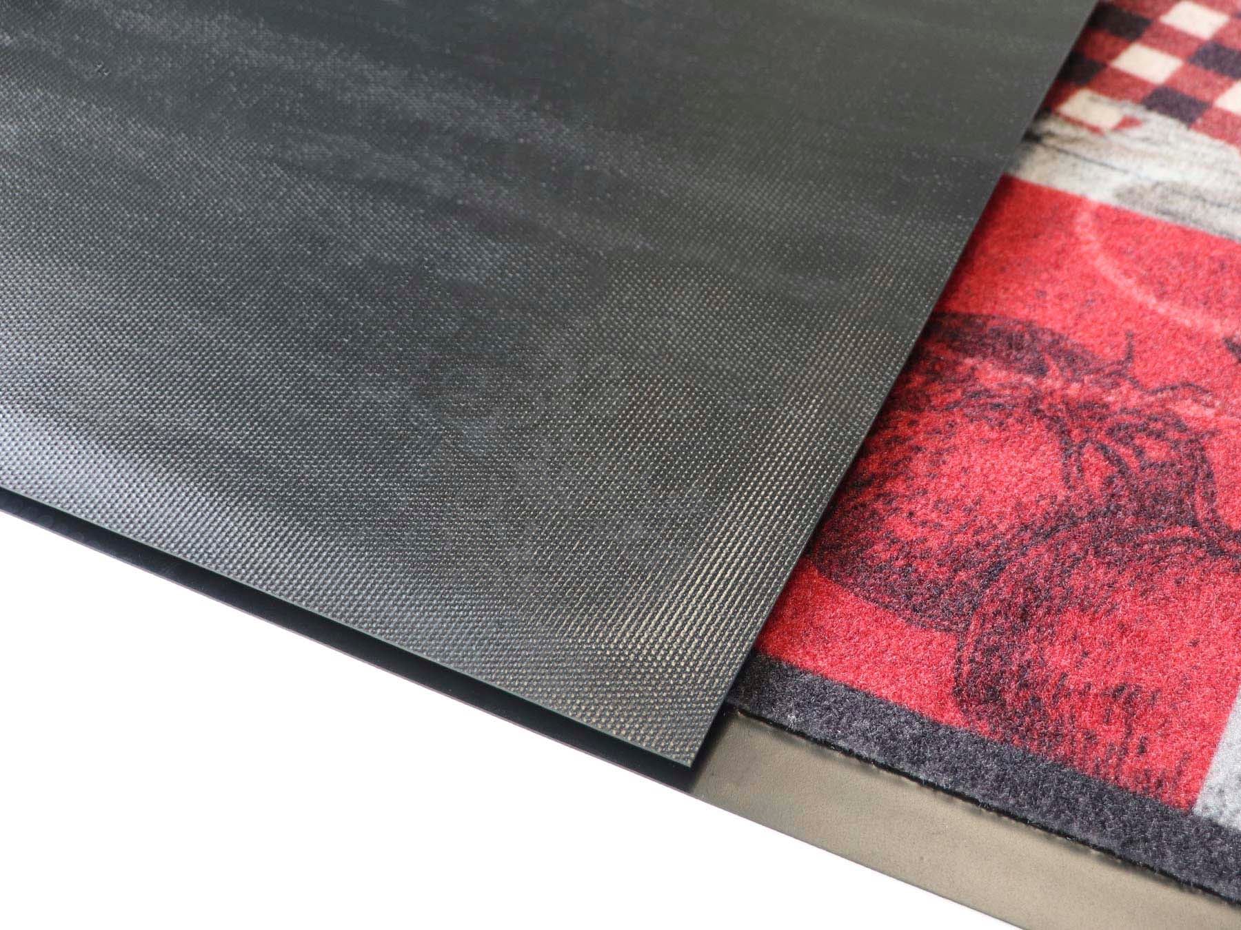 Primaflor-Ideen in Textil Küchenläufer »TOMATO, Made in Belgium« rechteckig 6,5 mm Höhe Motiv Tomaten, mit Schriftzug, rutschhemmend, waschbar, Küche