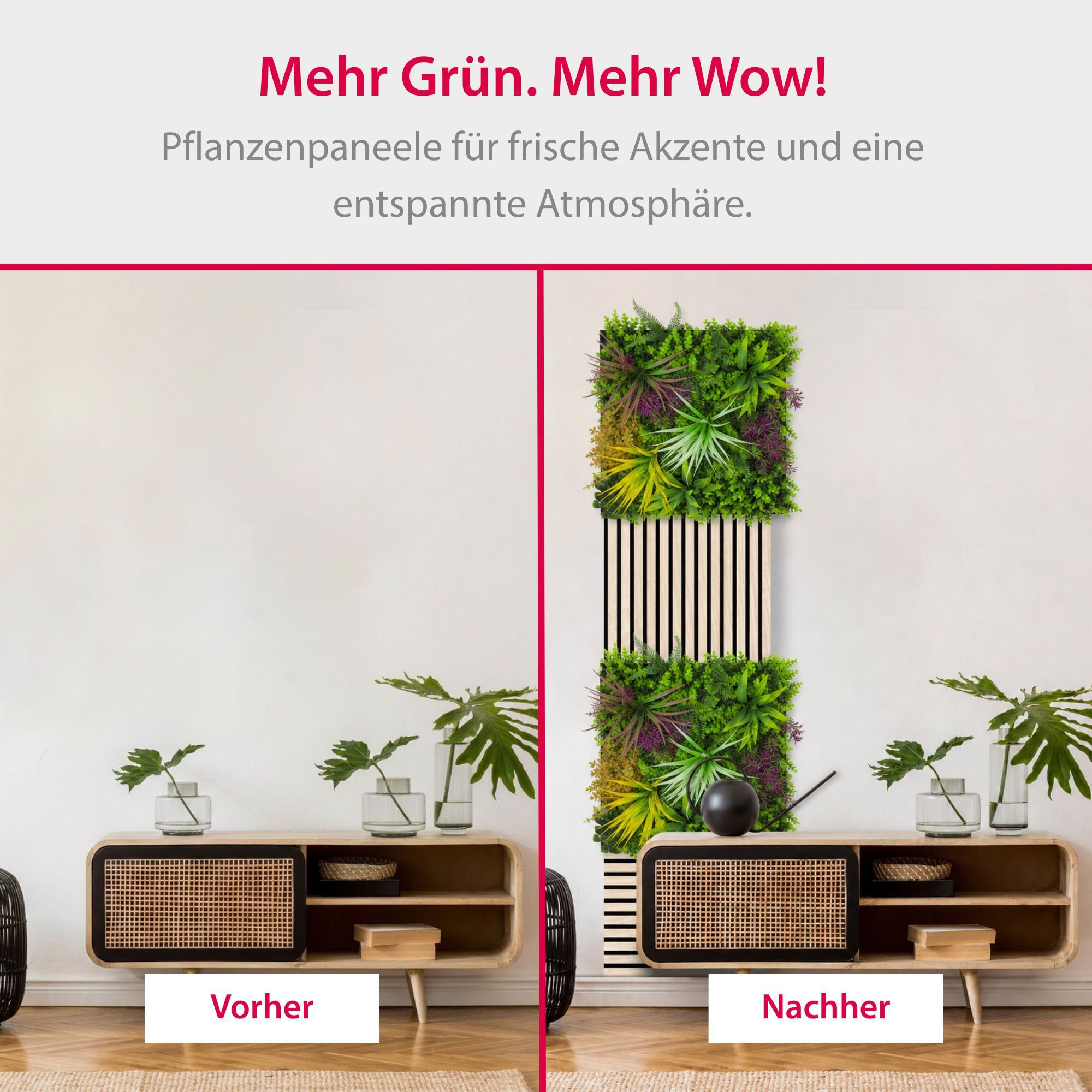 Architects Paper Wandpaneel »A.S. Création Modular Wall Wandpaneel Pflanzenoptik« 1 tlg. Kunstpflanzen auf rPET-Filz für farbstarke botanische 3D-Wände