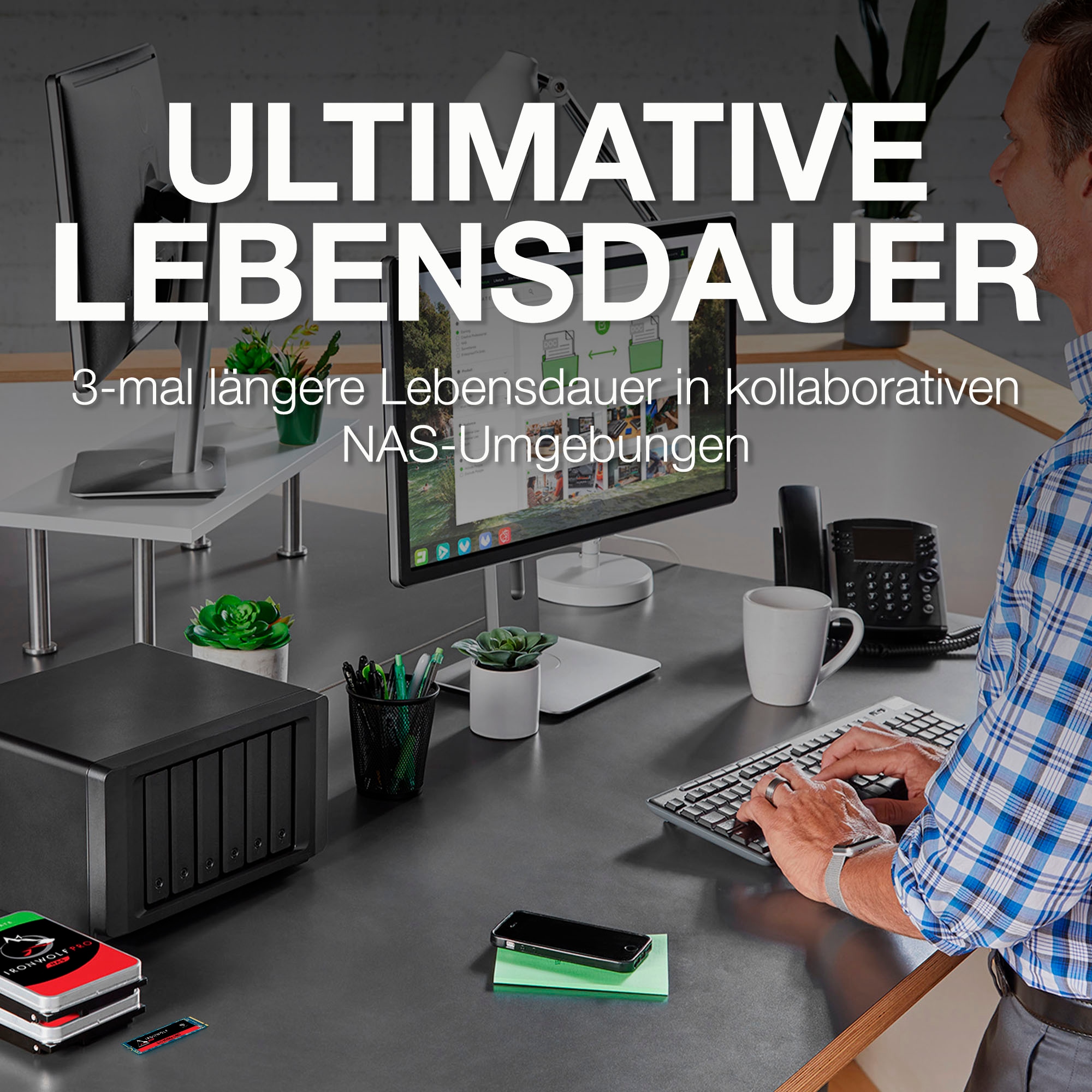 Seagate interne SSD »IronWolf® 510«, Anschluss M.2 PCIe 4.0, Inklusive 3 Jahre Rescue Data Recovery Services