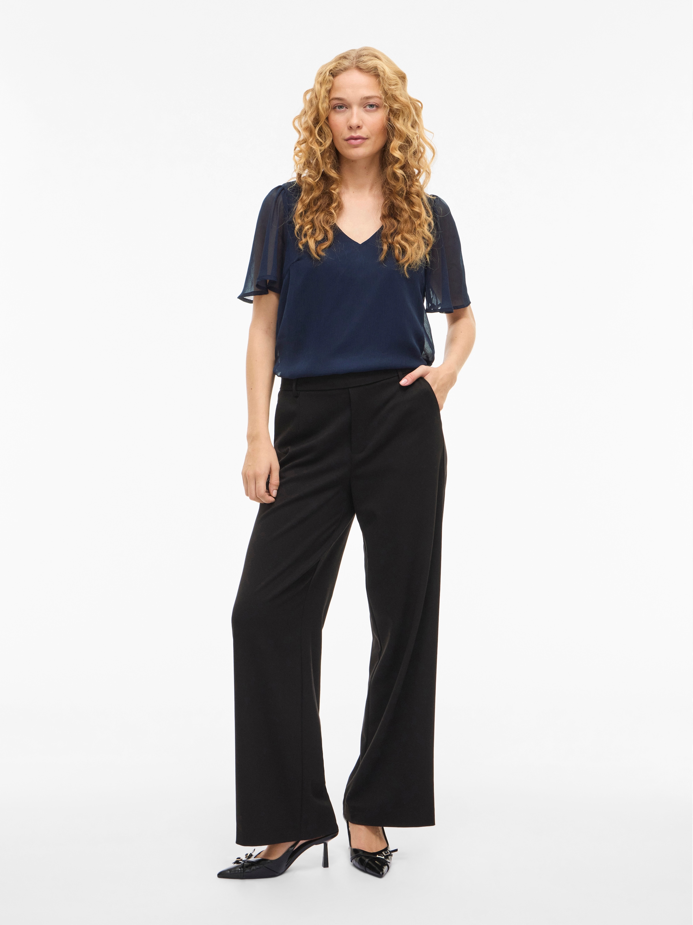Vila T-Shirt »VIFALIA V-NECK S/S TOP - NOOS«