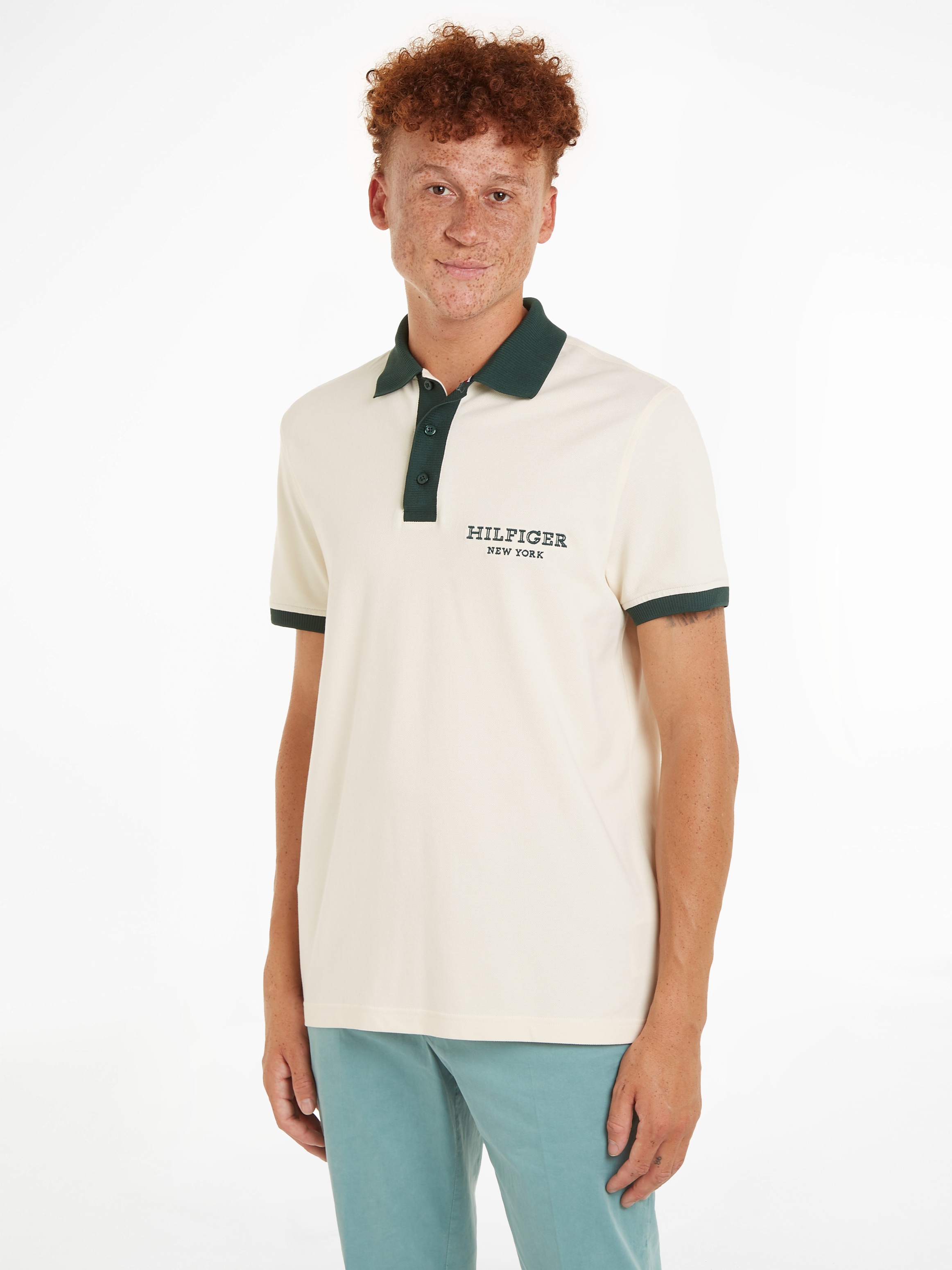 Poloshirt »MONOTYPE RINGER REG POLO«, kontrastfarbene Details