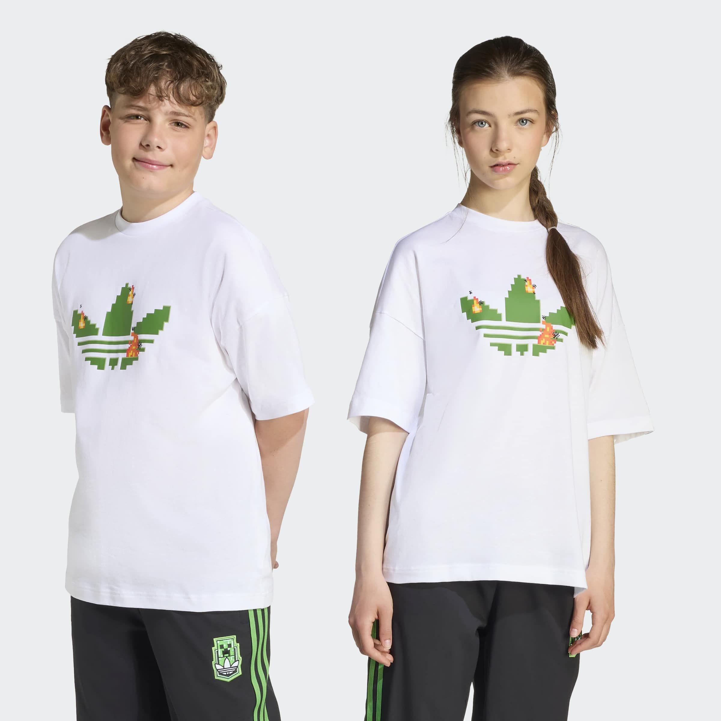 adidas Originals T-Shirt »ADIDAS X MINECRAFT KIDS« lockere Passform, Rundhalsausschnitt, ohne Verschluss, für Kinder