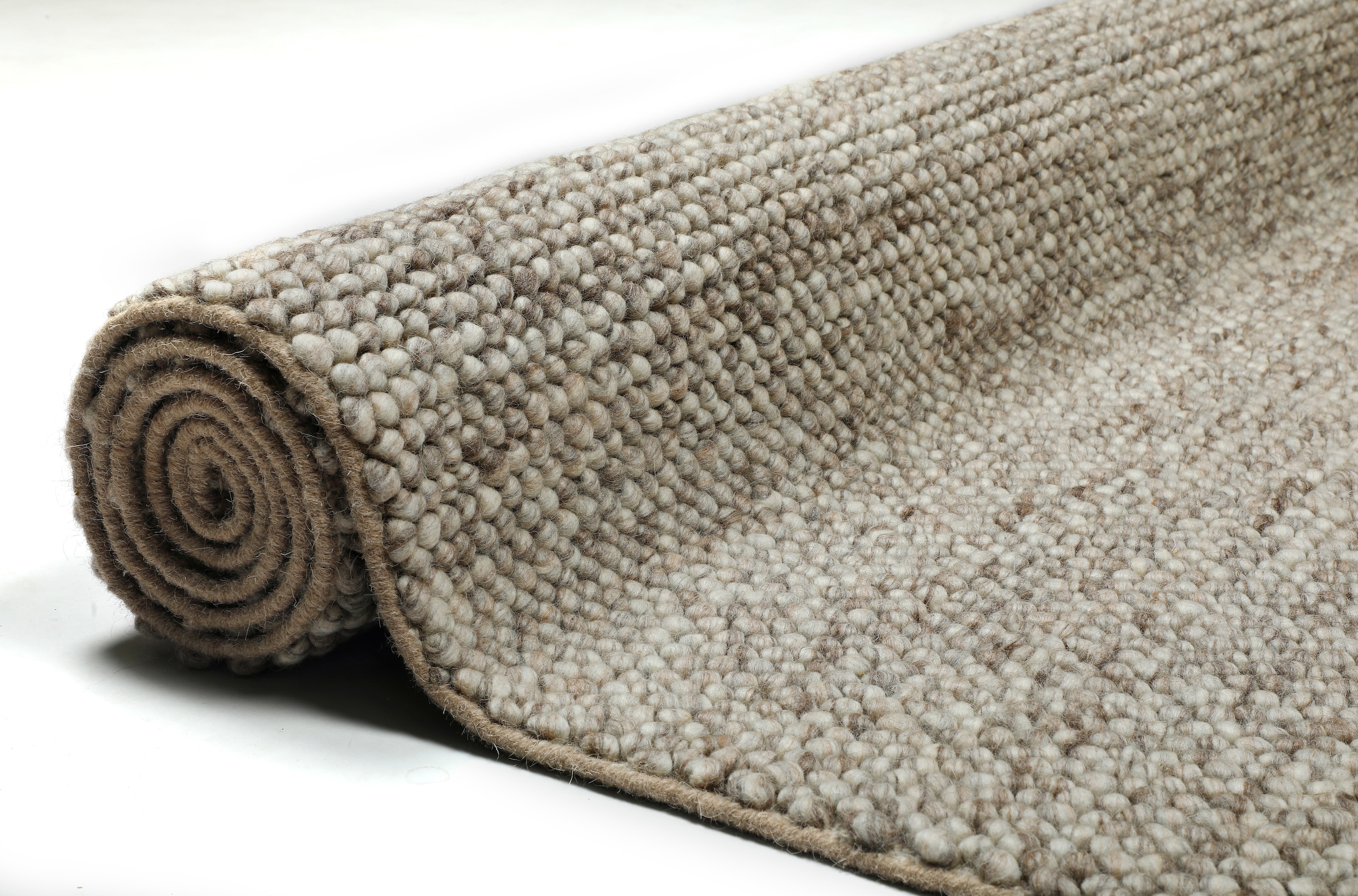 OTTO home Wollteppich »Wolly, Wolle, in Standard und Premium Qualität« rechteckig 14 mm Höhe handgewebt, Handweb Teppiche, Skandi, Wohnzimmer, Schlafzimmer