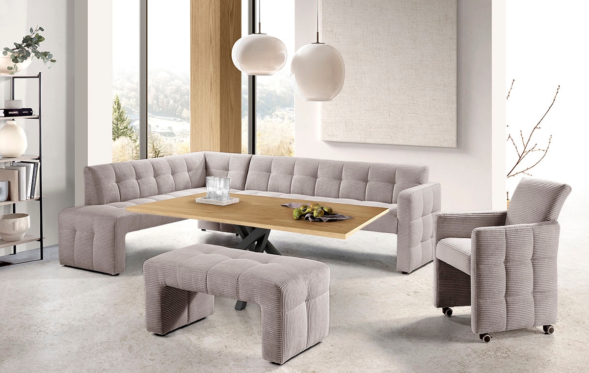 exxpo - sofa fashion Essbank »Barista, bequem und elegant, hohe Bodenfreiheit« Eckbank Barista bequem und elegant, hochwertige Detailverarbeitung