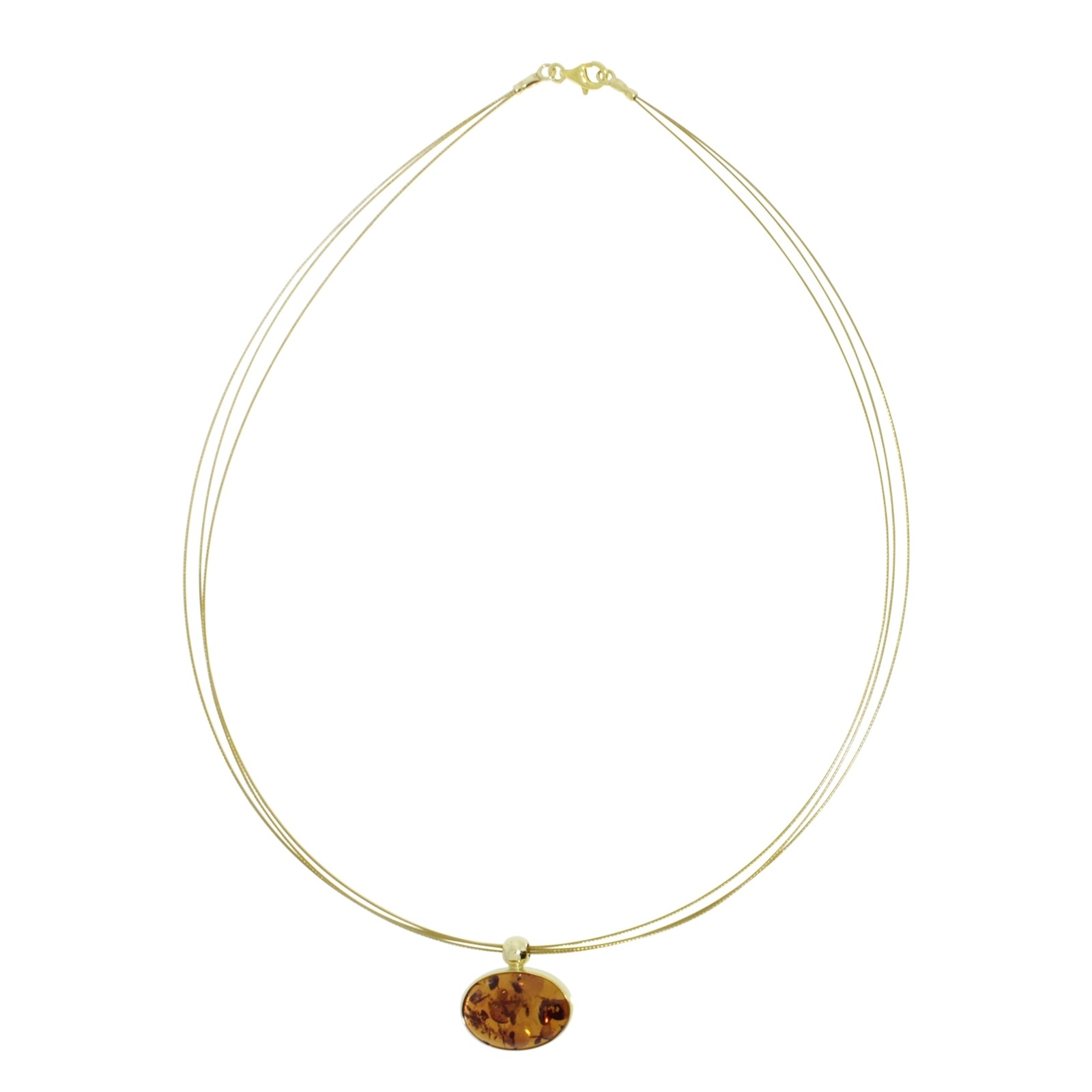 OSTSEE-SCHMUCK Kette mit Anhänger »- Gleiter-Classic 18x13 mm - Gold 333/000 - Bernstein«