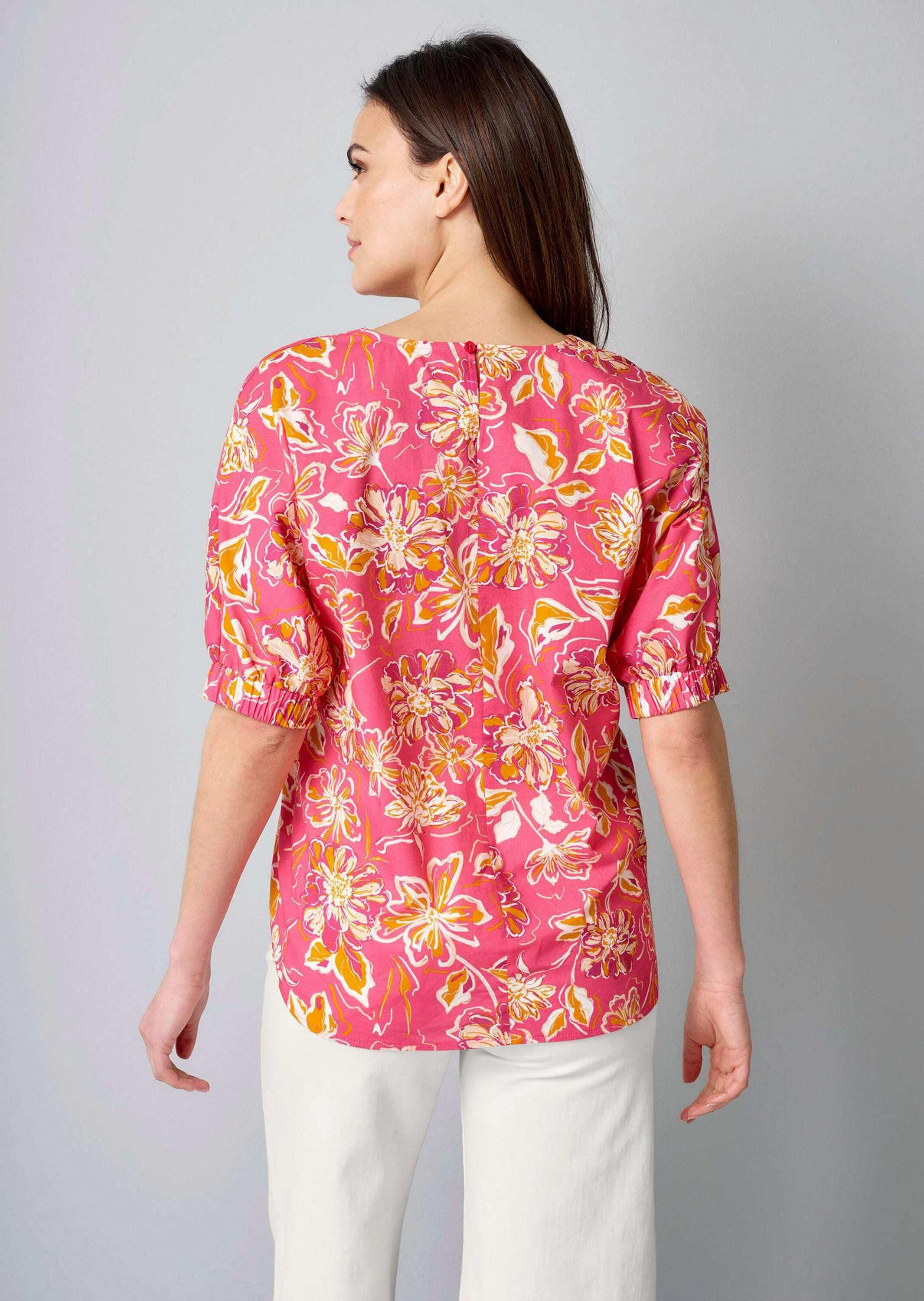 Alba Moda Schlupfbluse »Bluse Bluse mit Gummizug am Ärmel«