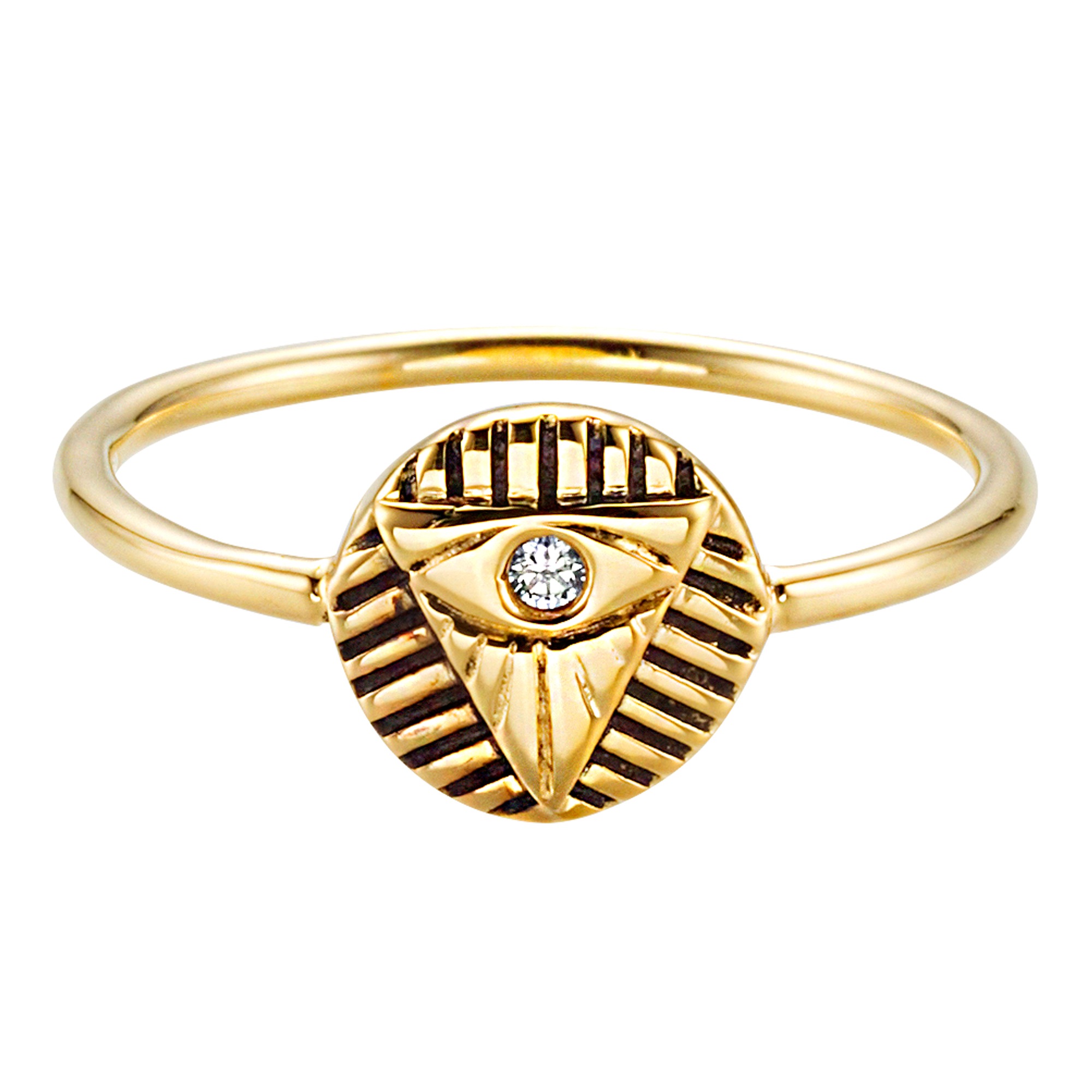 CAÏ Fingerring »925/- Sterling Silber vergoldet Zirkonia«, Ring