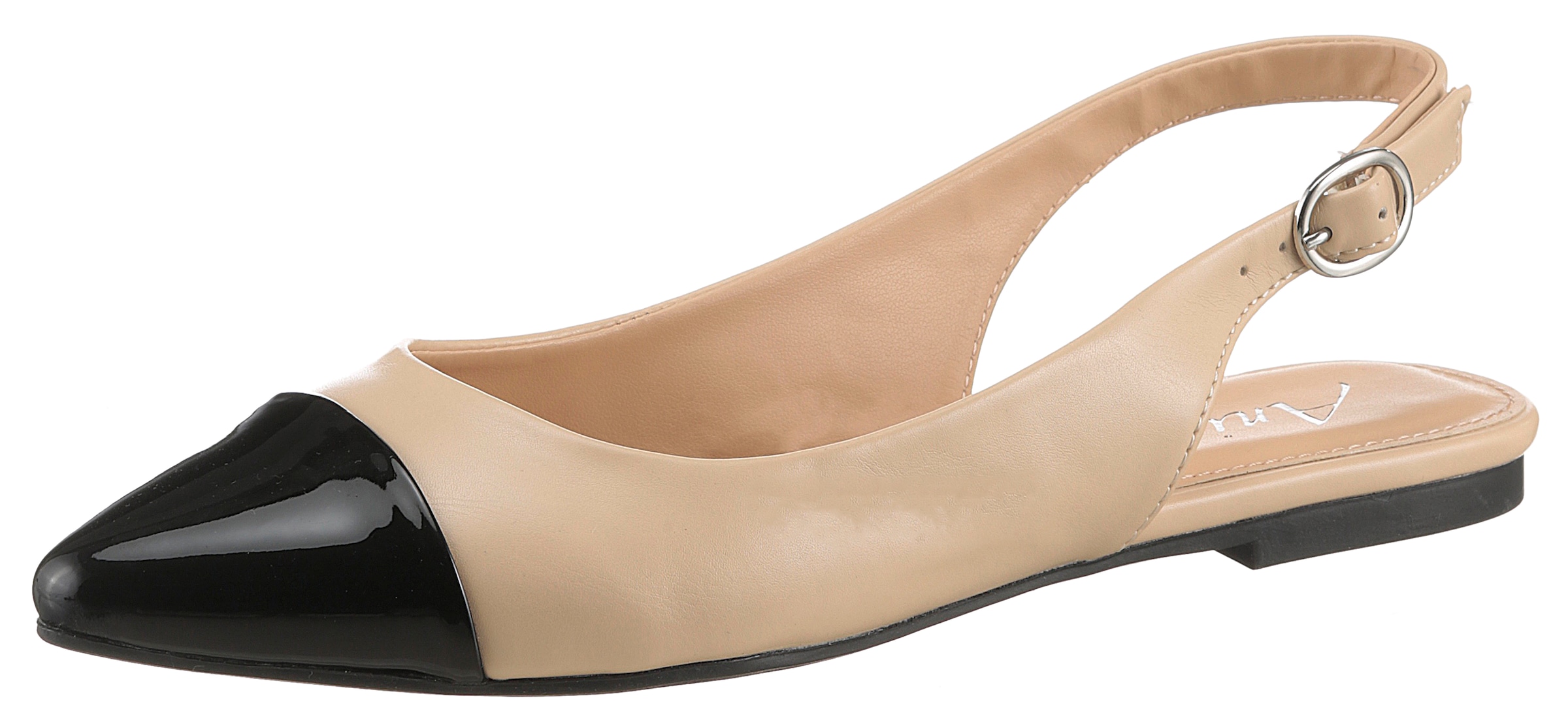 Aniston SHOES Slingpumps, Flat, Sommerschuh, Lackspitze - NEUE KOLLEKTION