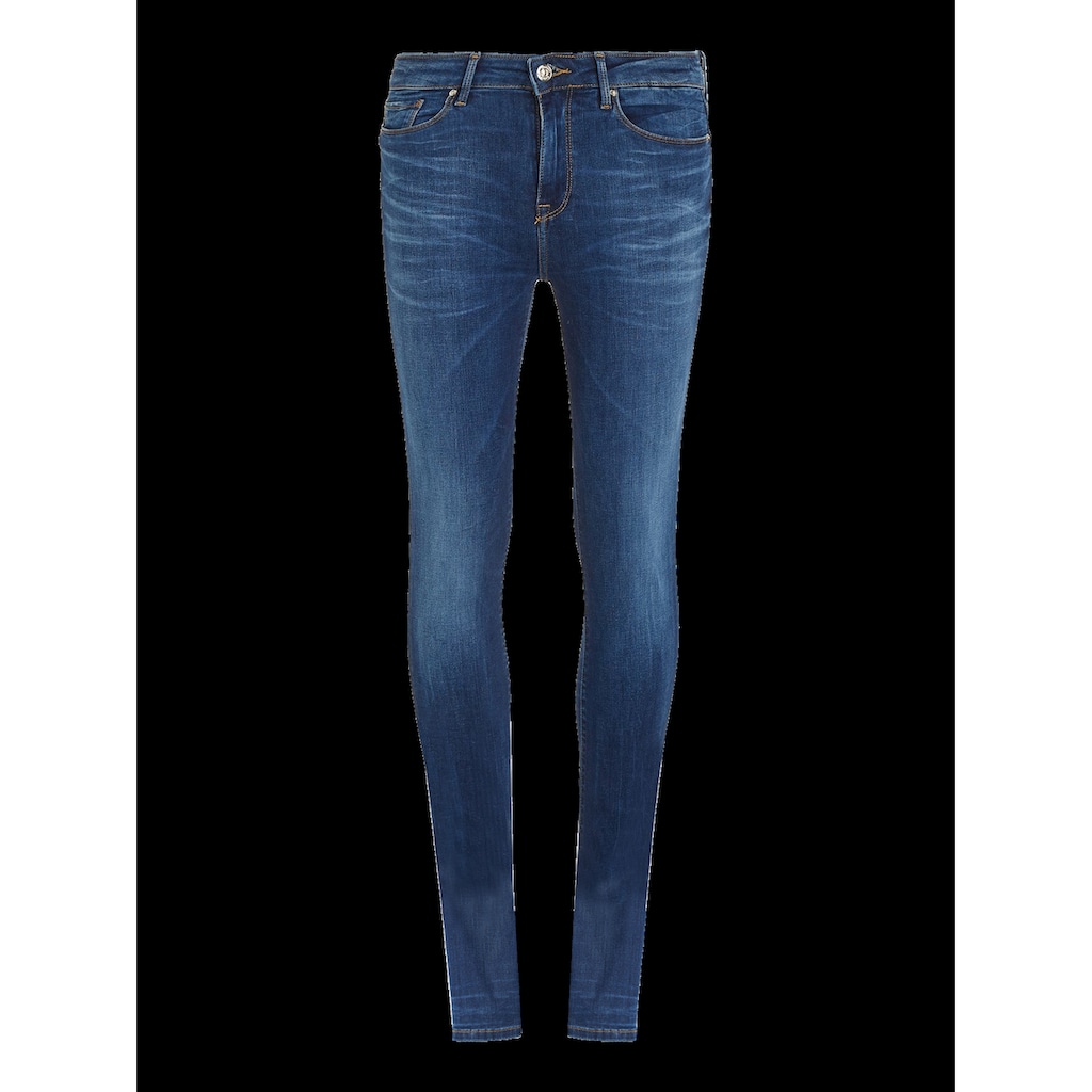 Tommy Hilfiger Skinny-fit-Jeans »COMO SKINNY RW DOREEN«, mit Fade-Effekten & Tommy Hilfiger Logo-Flag