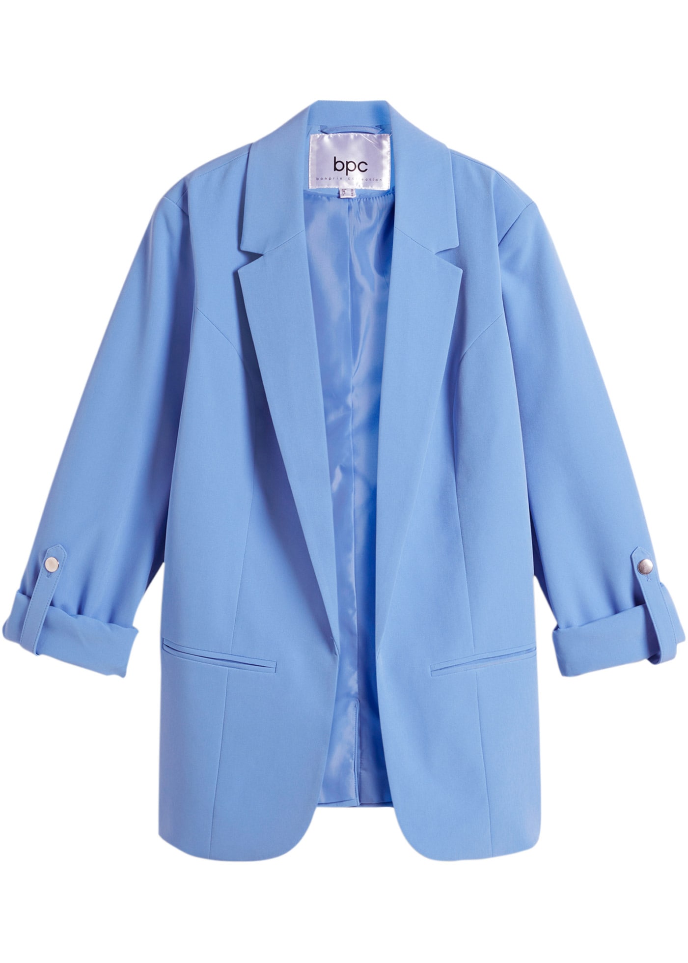 bonprix Jackenblazer »Blazer« mit klassischem Reverskragen, mit Stretch-Material, Krempelärmel