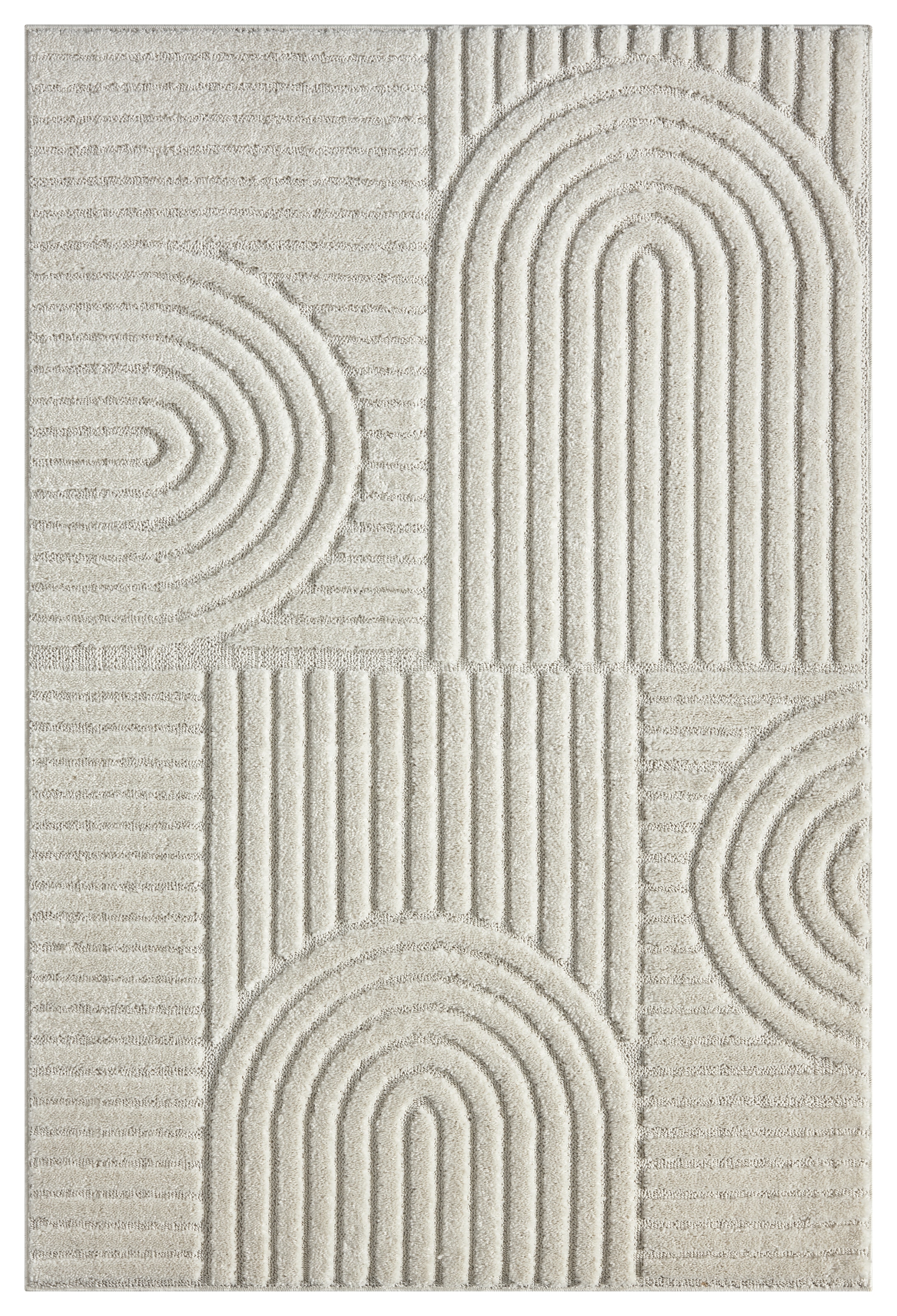 OTTO home Teppich »Jonne«, rechteckig, 20 mm Höhe, Boho Design, 3D Optik, Scandi, Wohnzimmer, Schlafzimmer