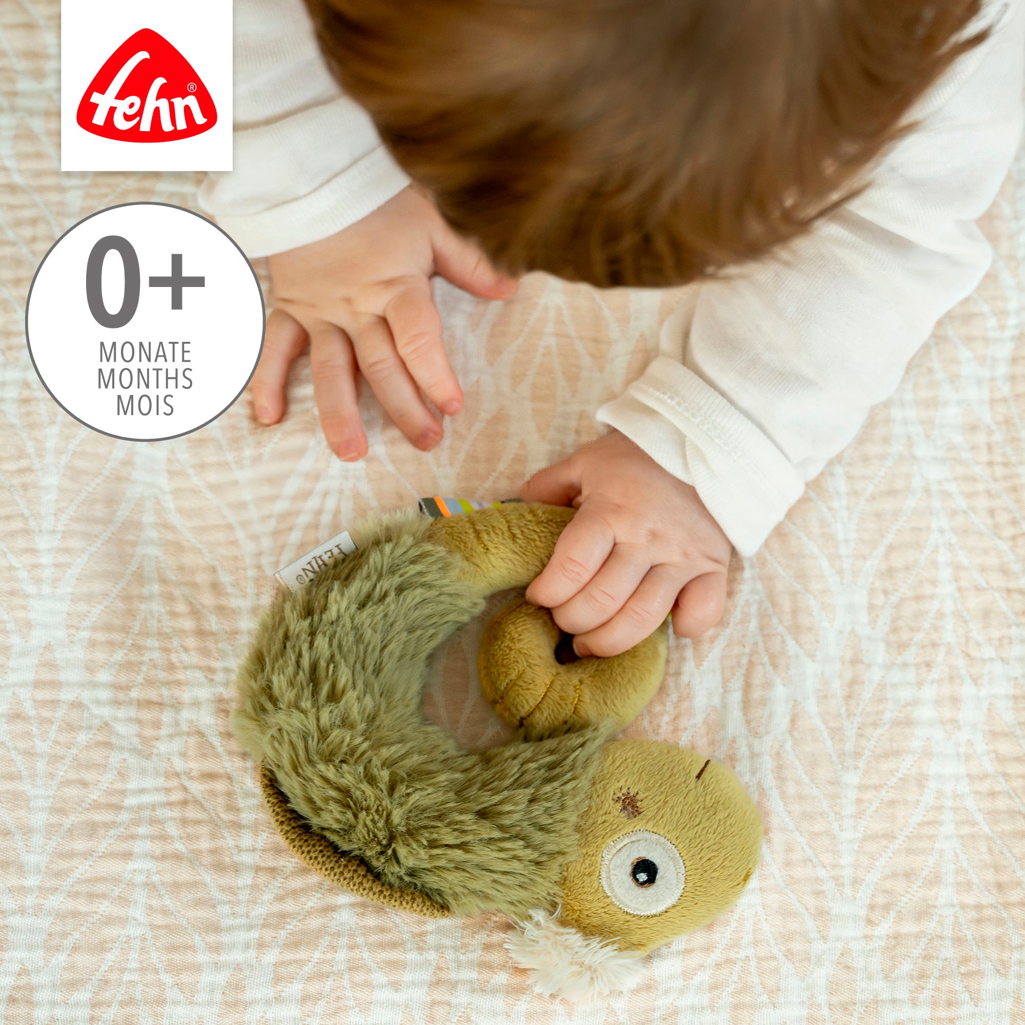 Fehn Greifspielzeug »Lazy, Crazy & Pink, Ring-Greifling Chamäleon«