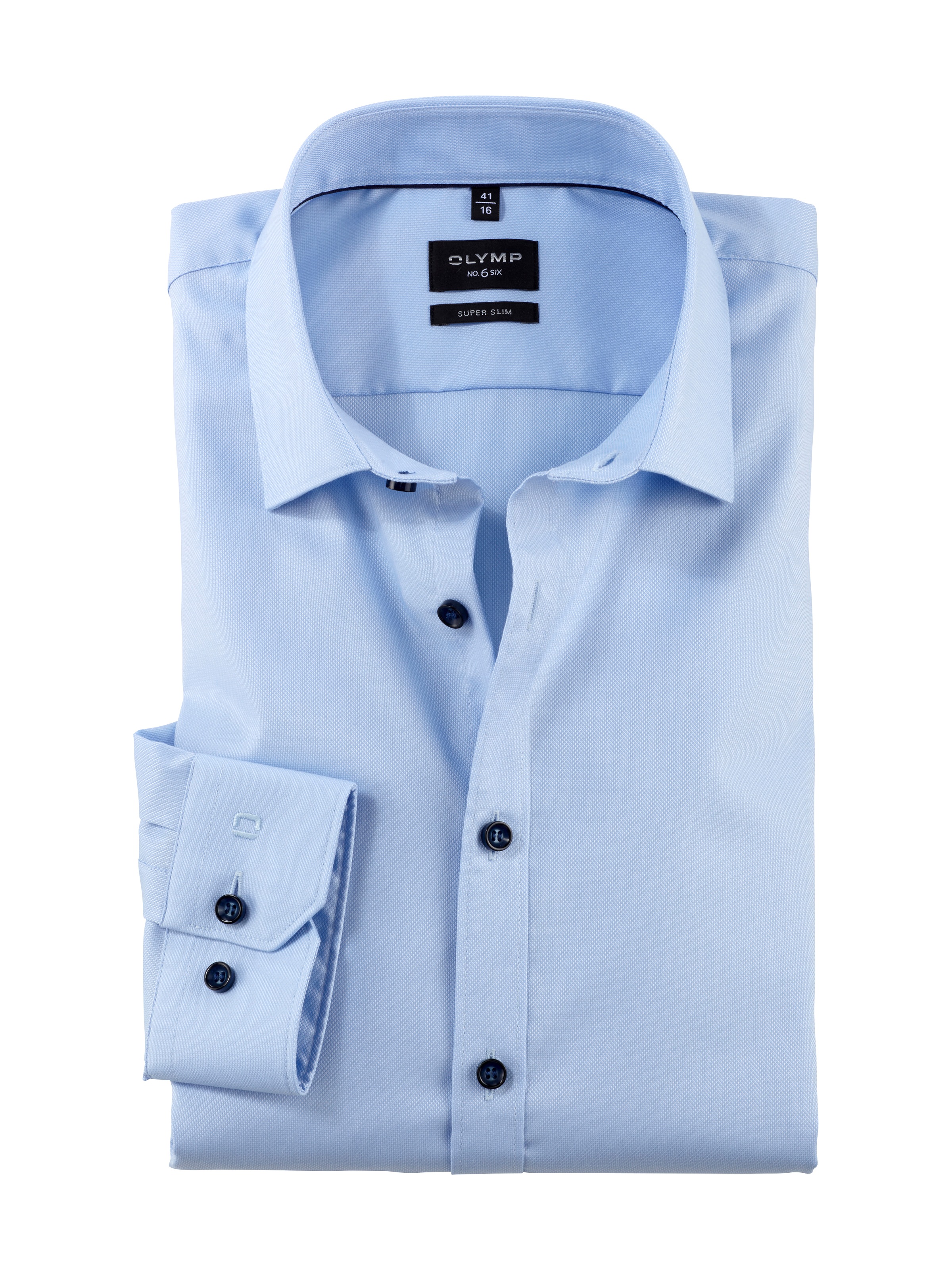 OLYMP Businesshemd »No. Six super slim«, mit feiner Faux-Uni-Struktur