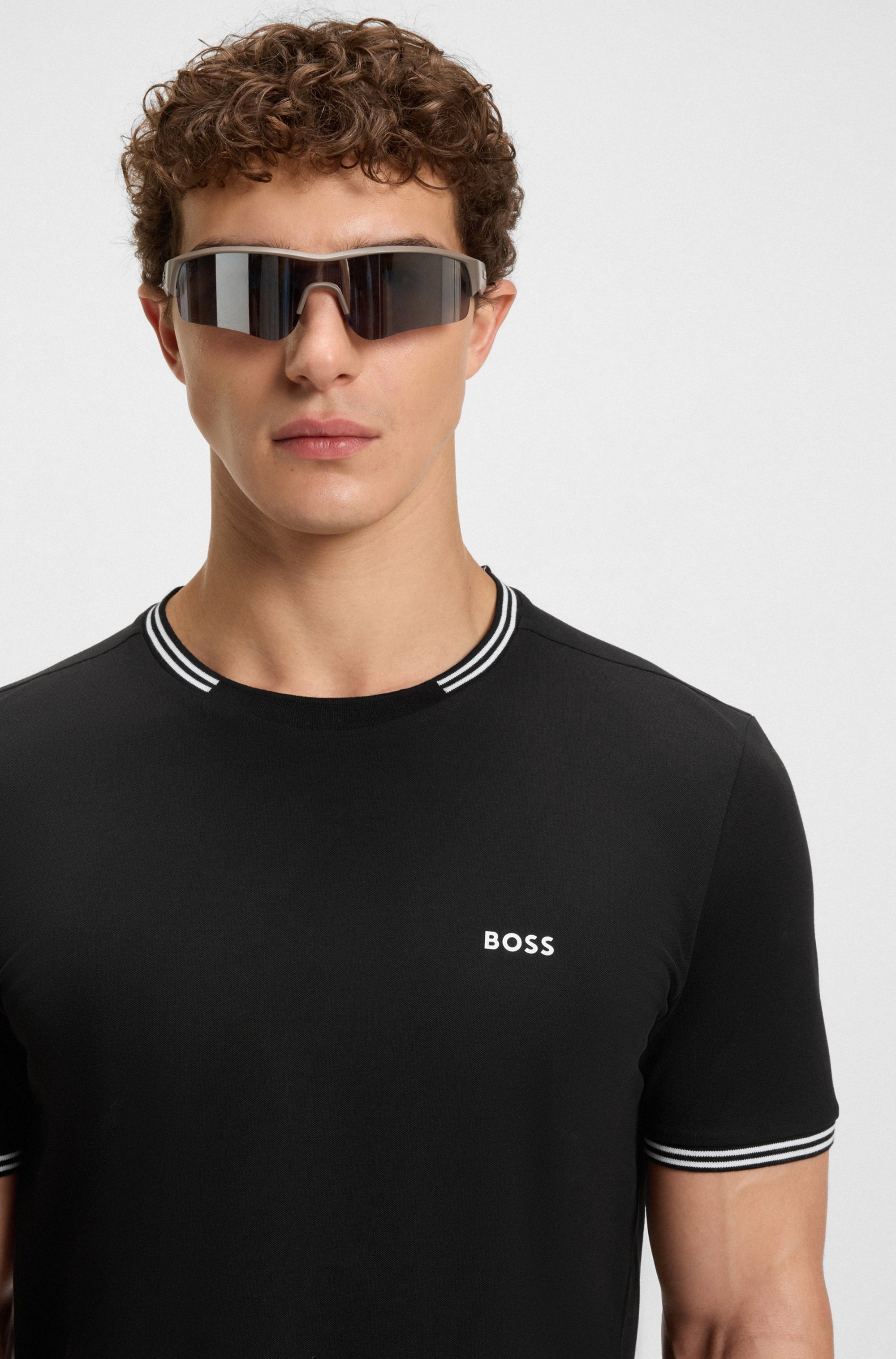 BOSS GREEN T-Shirt »Taul« aus softem Stretch-Baumwoll-Piqué, Regular Fit, Kühlend