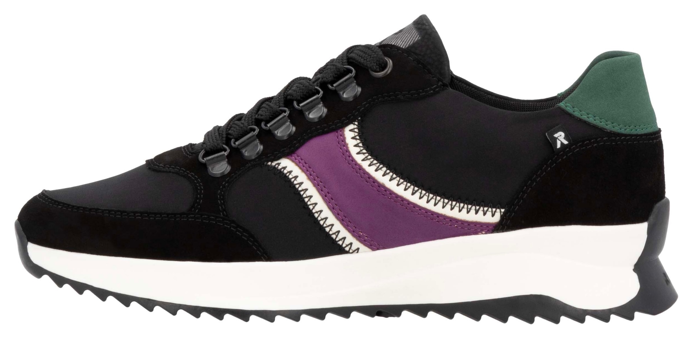 Rieker EVOLUTION Sneaker, Freizeitschuh, Halbschuh, Schnürschuh mit modischen Kontrastbesätzen