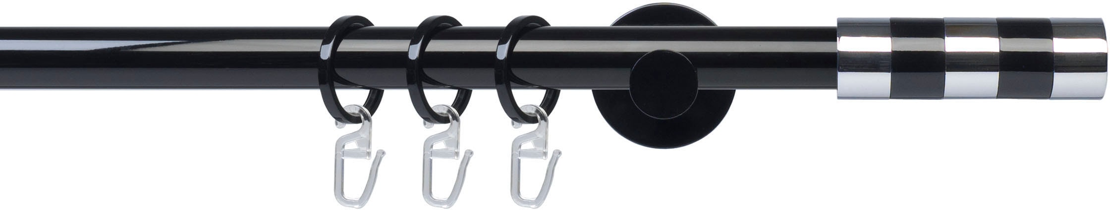 Liedeco Gardinenstange »Fertigstilgarnitur 20 mm Piano Murcia« Ø 20 mm 1 läufig-läufig Fixmaß Gardinenstange Komplett