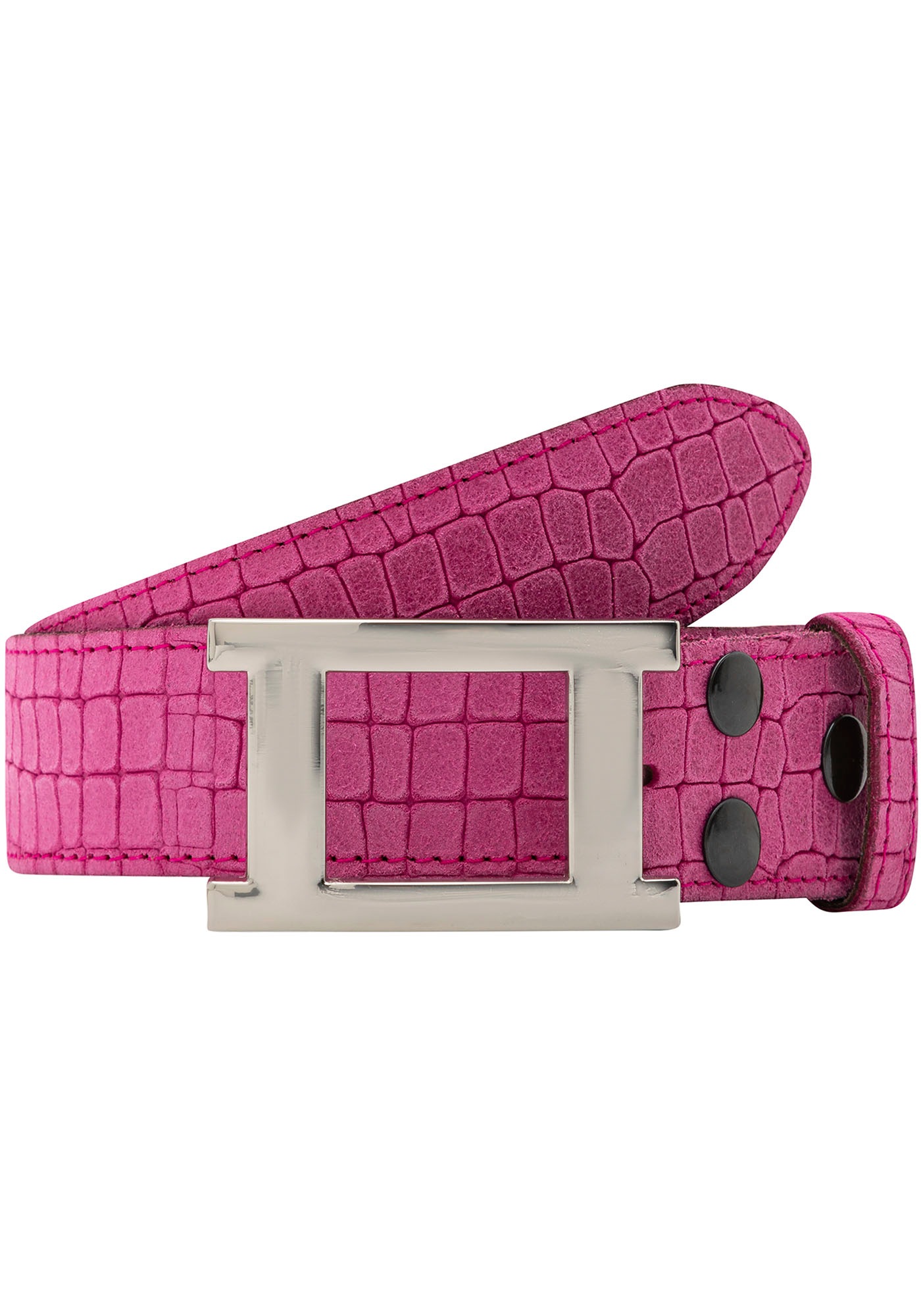 Rettungsring By Showroom 019° Herren Ledergürtel Glänzende in pink, Größe 80