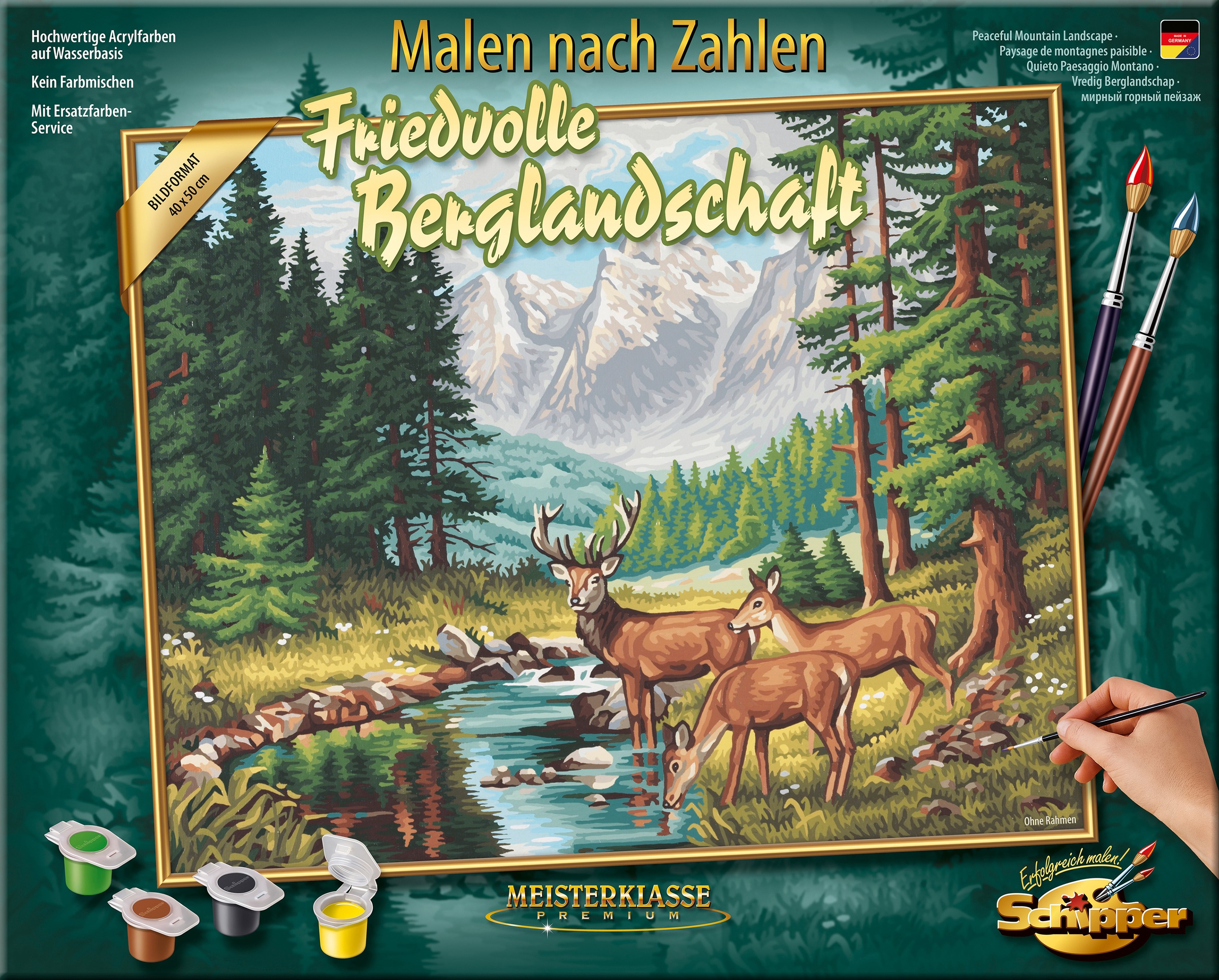 Schipper Malen nach Zahlen »Meisterklasse Premium - Friedvolle Berglandschaft«, Made in Germany