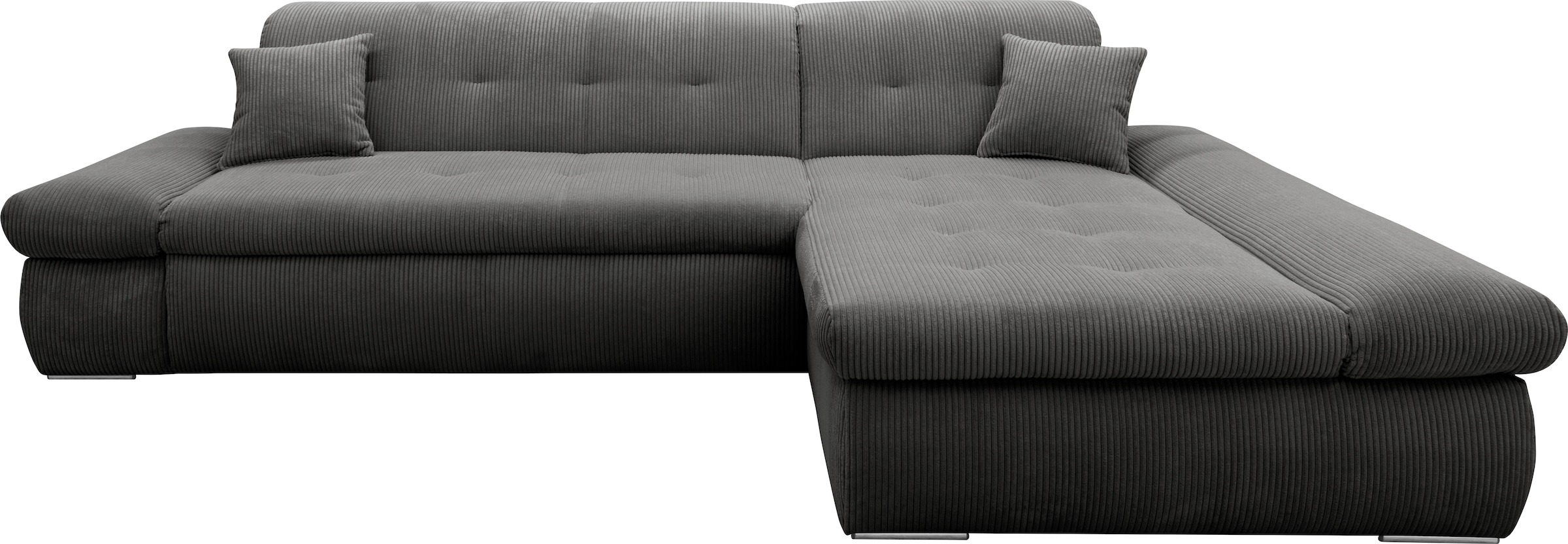 DOMO collection Ecksofa »Moric, L-Form, XXL-Sofa - Breite 300cm«, wahlweise mit Bettfunktion und Armteilverstellung, Cord