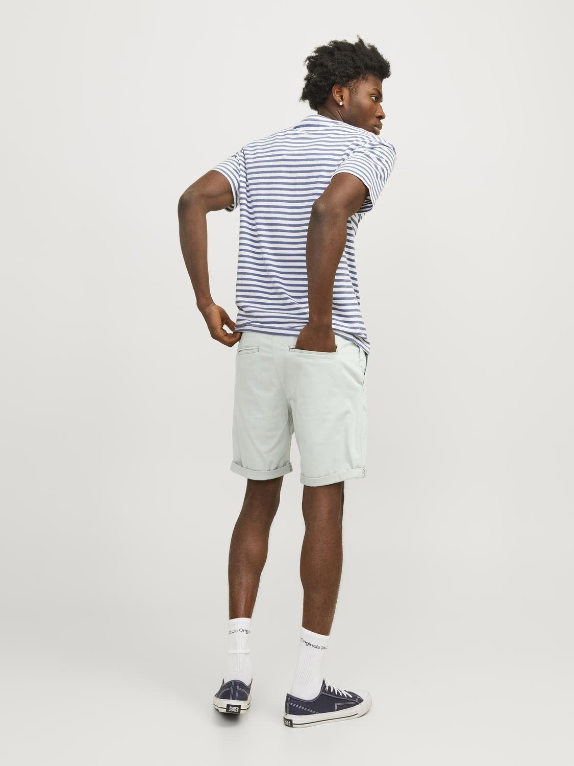 Jack & Jones Chinoshorts »JPSTBOWIE JJSHORTS S«, mit Aufschlag
