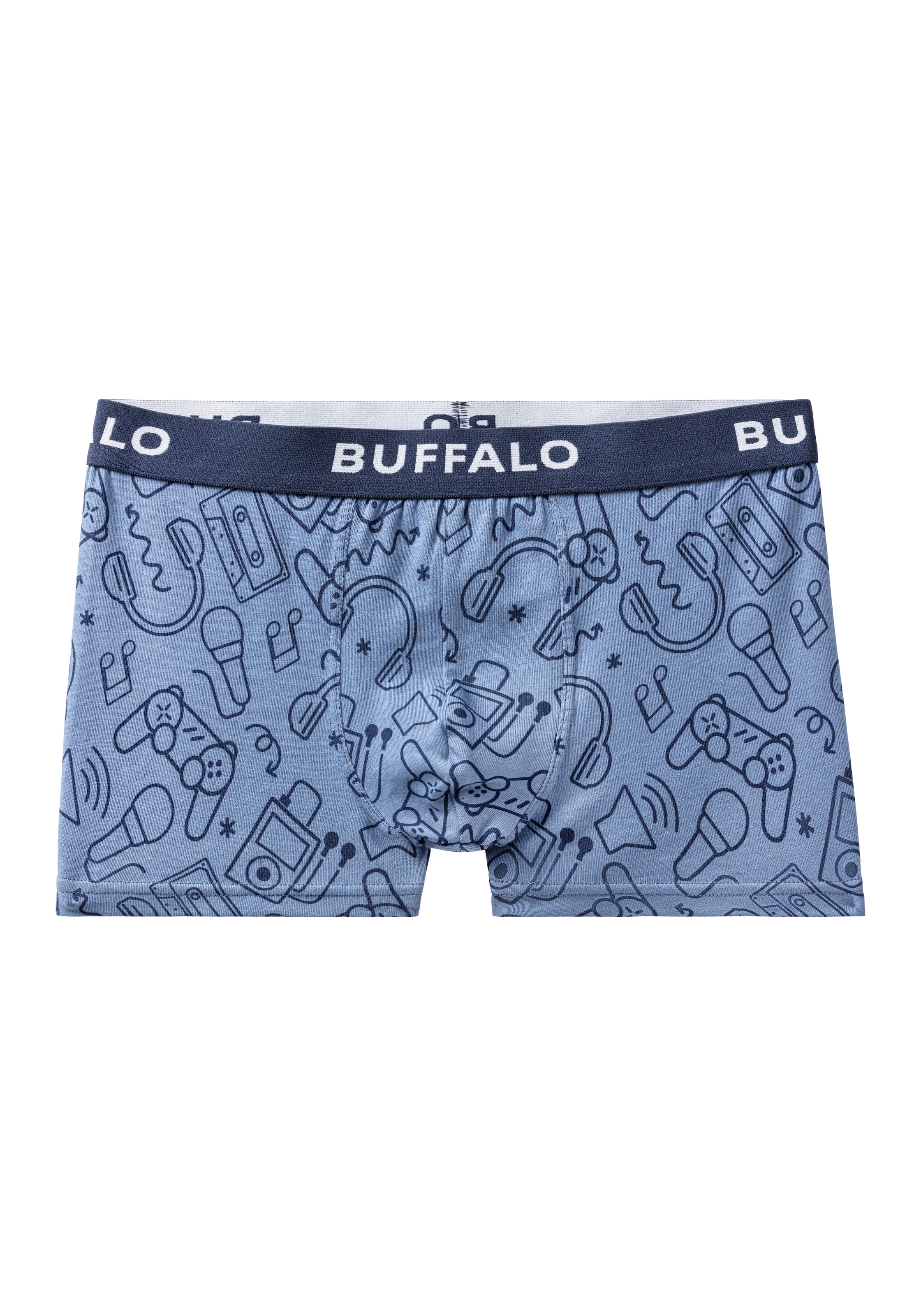 Buffalo Boxer »Boxershorts für Jungen«, (Packung, 4 St.), unifarben und mit Gaming-Print